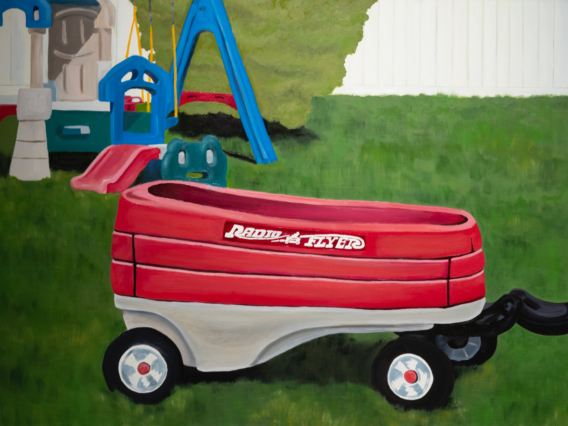 Radio Flyer, 2025, Oil on canvas, 36" x 48"