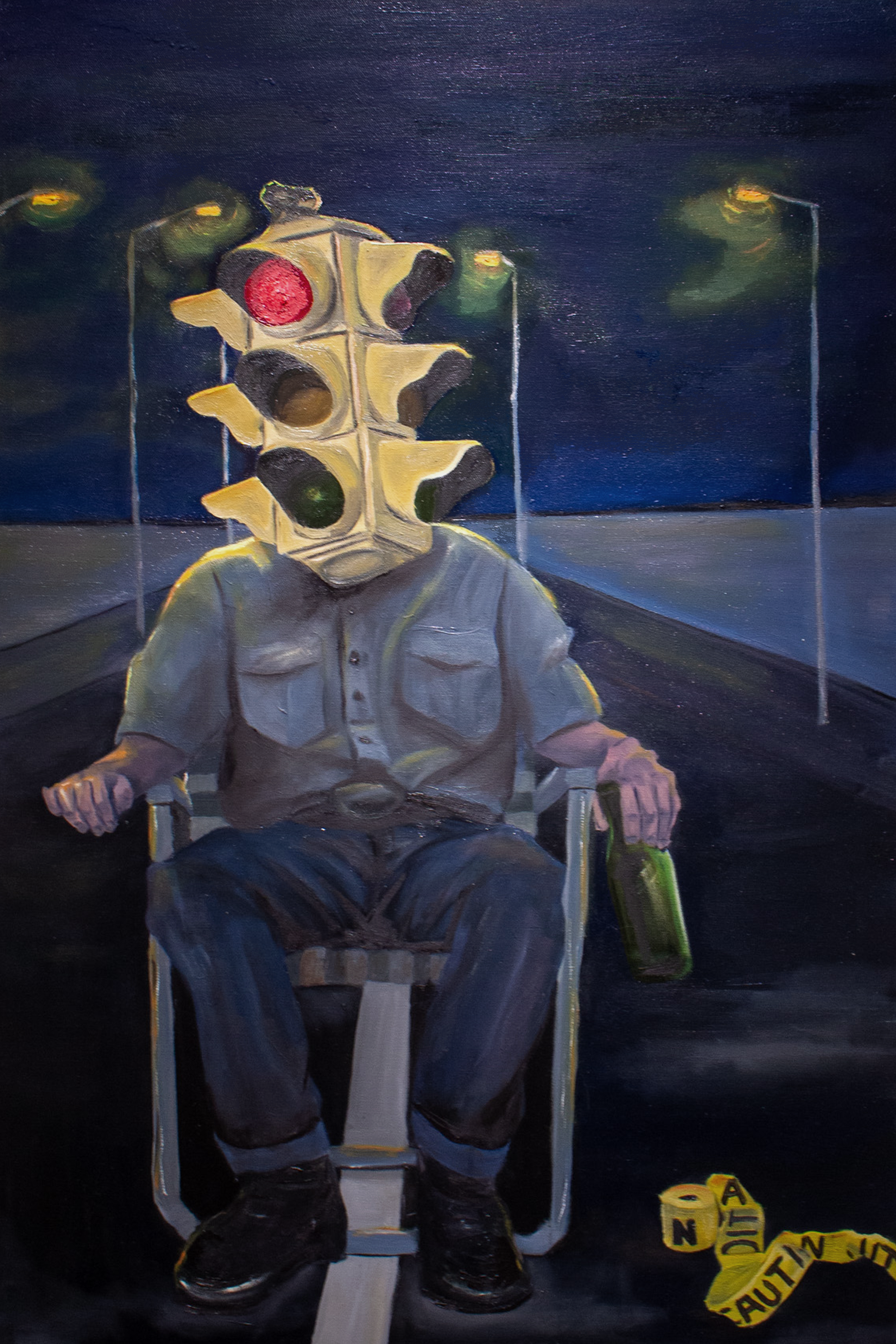 Go if you want, but I'll be here, 2023, Oil on canvas, 24"x36"