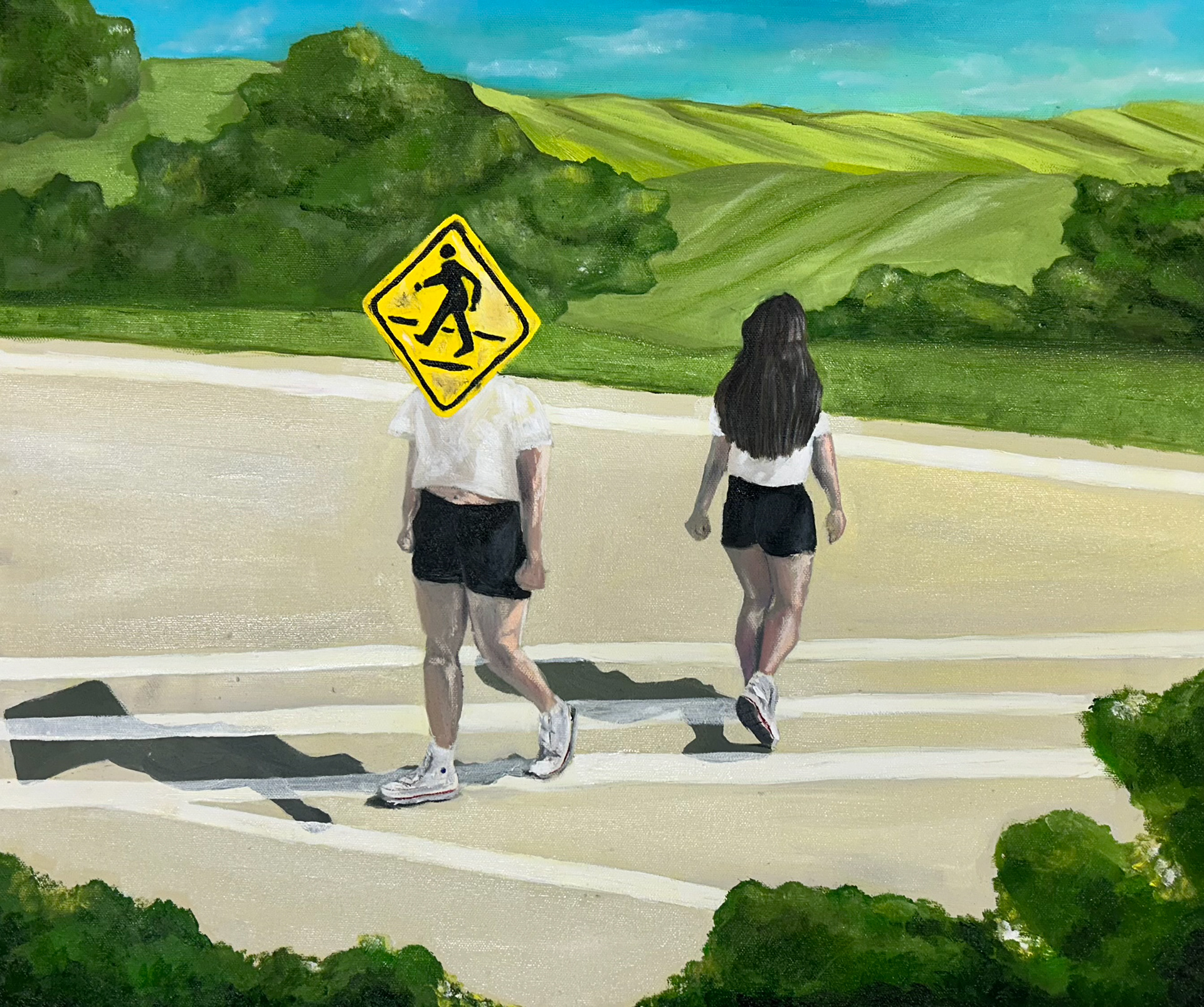Urban Dialogue, 2024, Oil on canvas, 20"x16"
