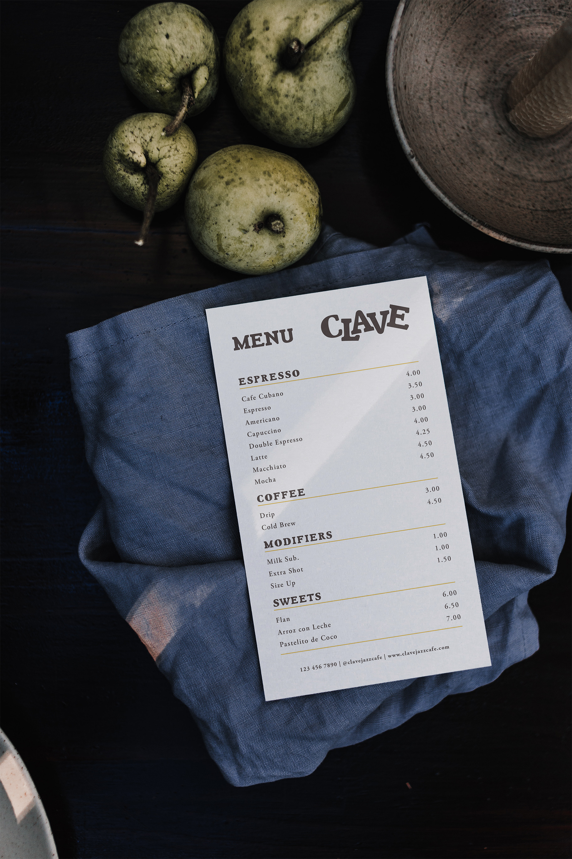 Menu Mock Up