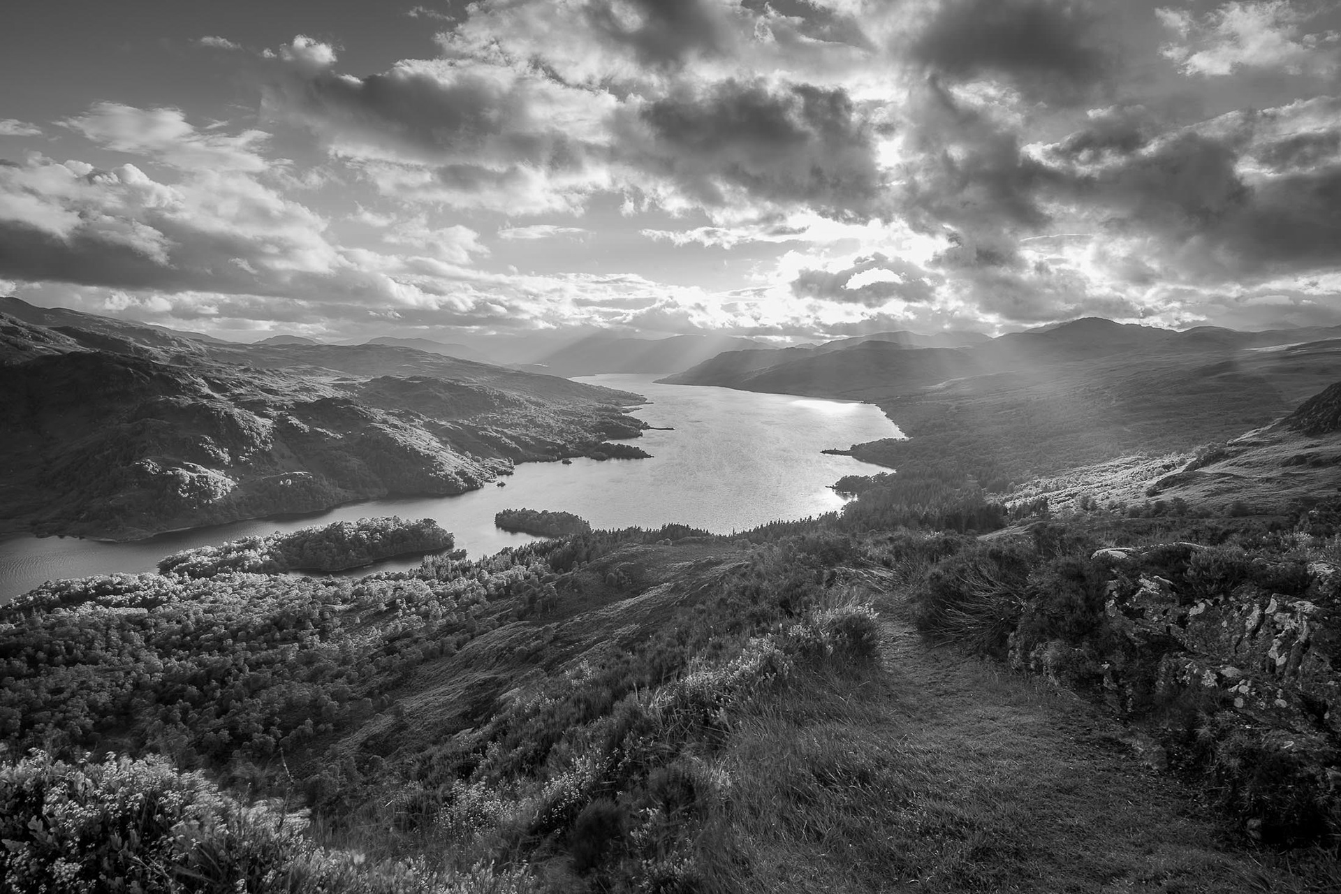 Scotland photo landscape photography Ben A'an Loch Trossachs Light Loch Katrine