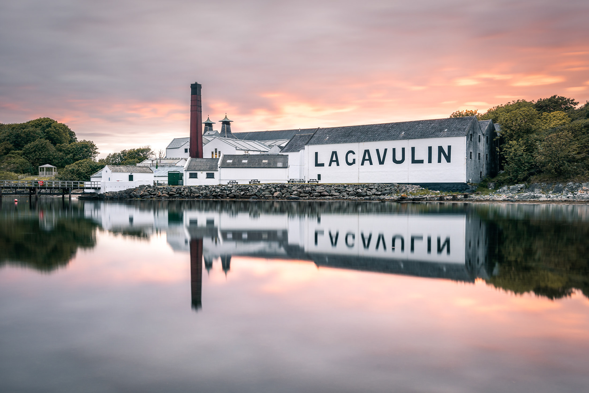 Islay photo landscape photography Lagavulin Sunset reflection