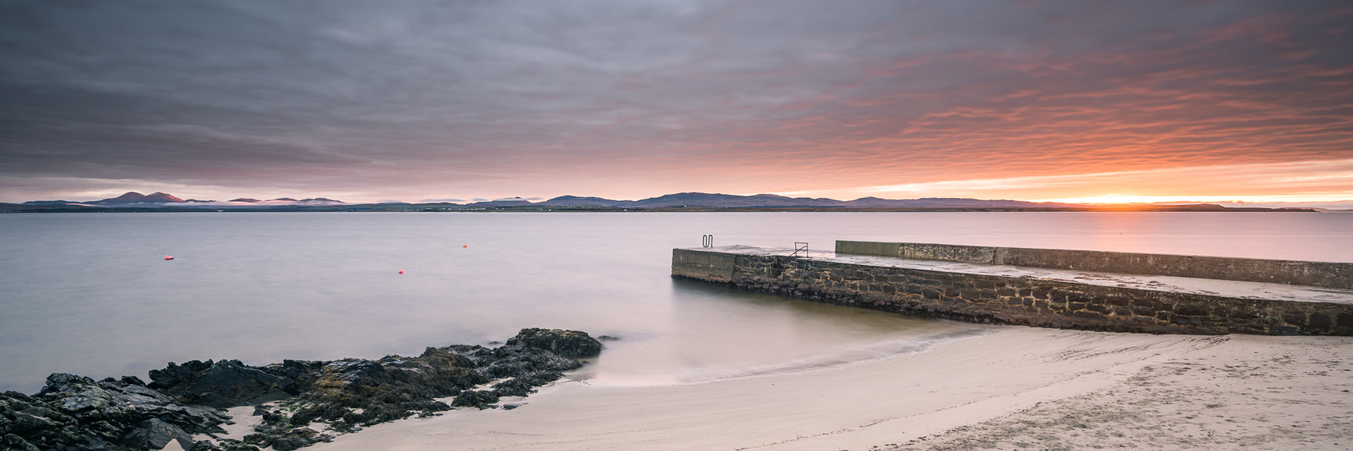 Islay Port Charlotte Sun rise pier Niall Anderson photography Scotland Sand Beach Paps Jura