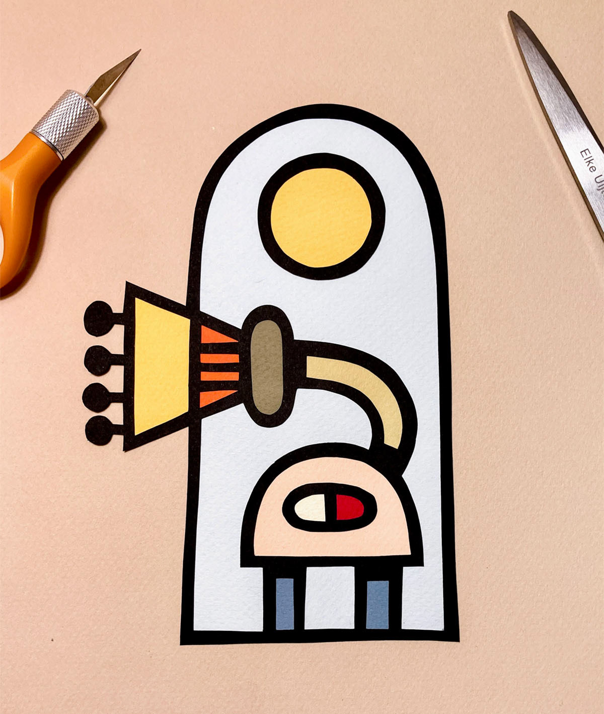 Uitwerking in papier 