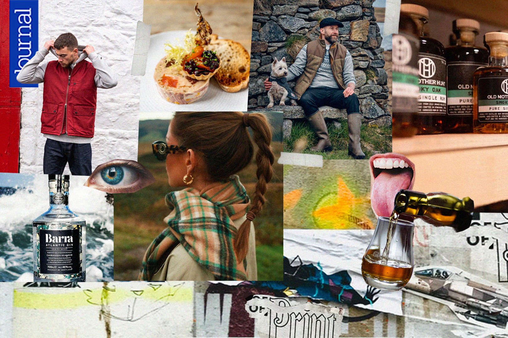 Cut and Paste Style Collage of UK Small Businesses on Journal Magazine