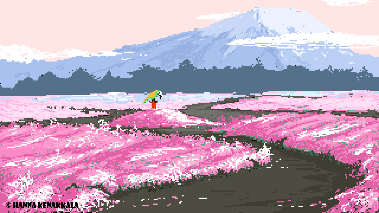 Pixel graphics game background