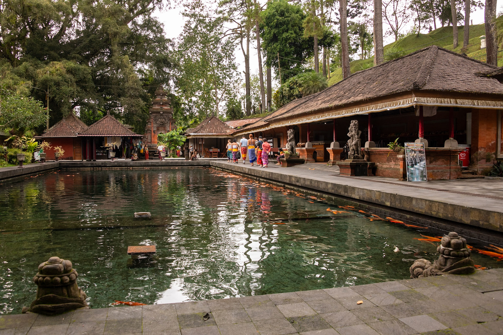 At the Tirta Empul temple, a Hindu Balinese water temple