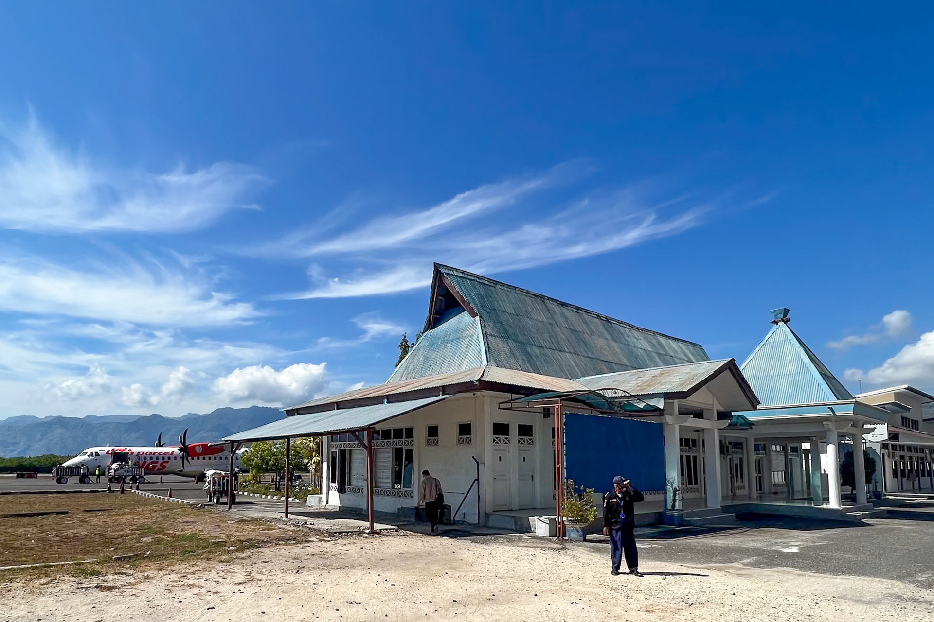 Good bye Indonesia.  Old terminal builidng at the Mali Airport on Alor Island.