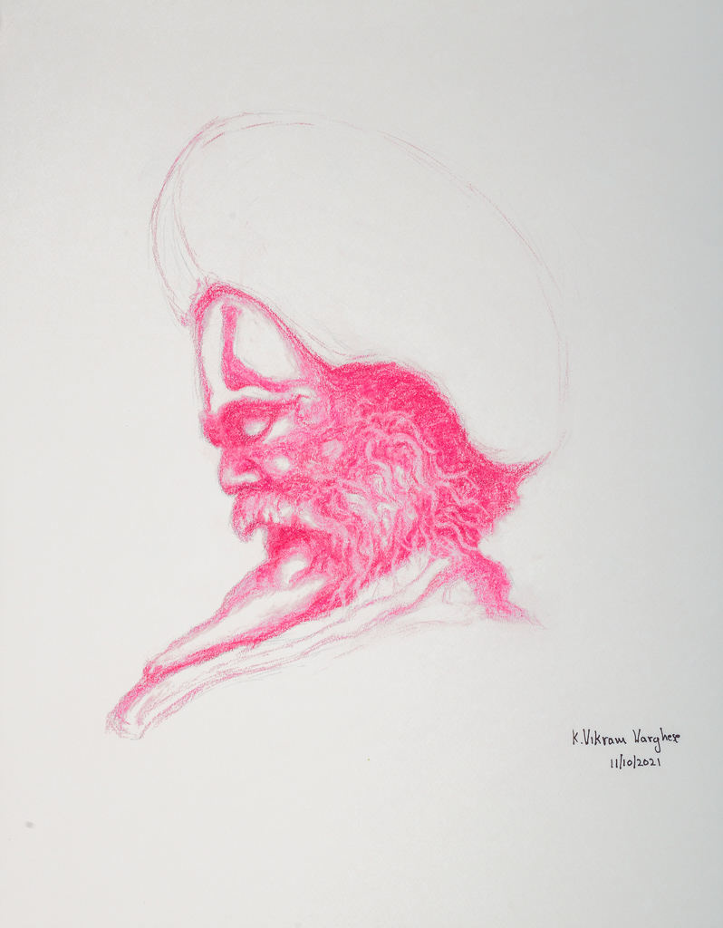 Artwork #KV-52 | Title: Monochrome | Dimension: 16 X 18 inches | Medium: Pastels