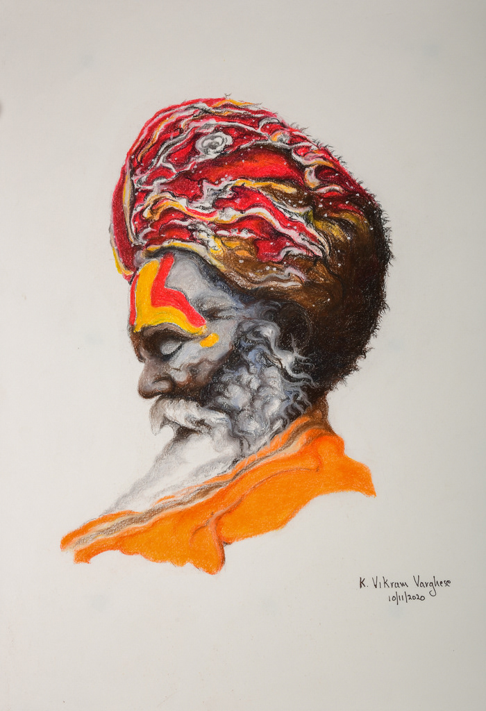 Artwork #KV-56 | Title: Inward Drawn | Dimension: 15 1/ 2 X 21 1/2 inches | Medium: Pastels