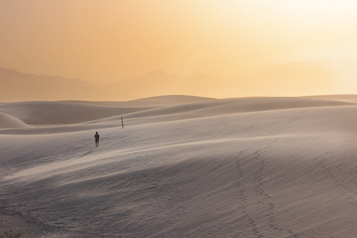 Lone Hiker, White Sands NP, NM