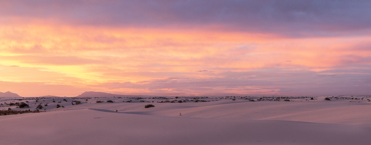 Sunset at White Sands NP, NM