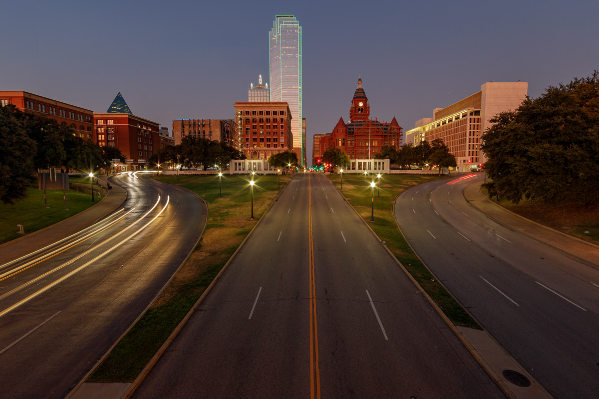 Sunset at Dealey Plaza Dallas, Award Winner