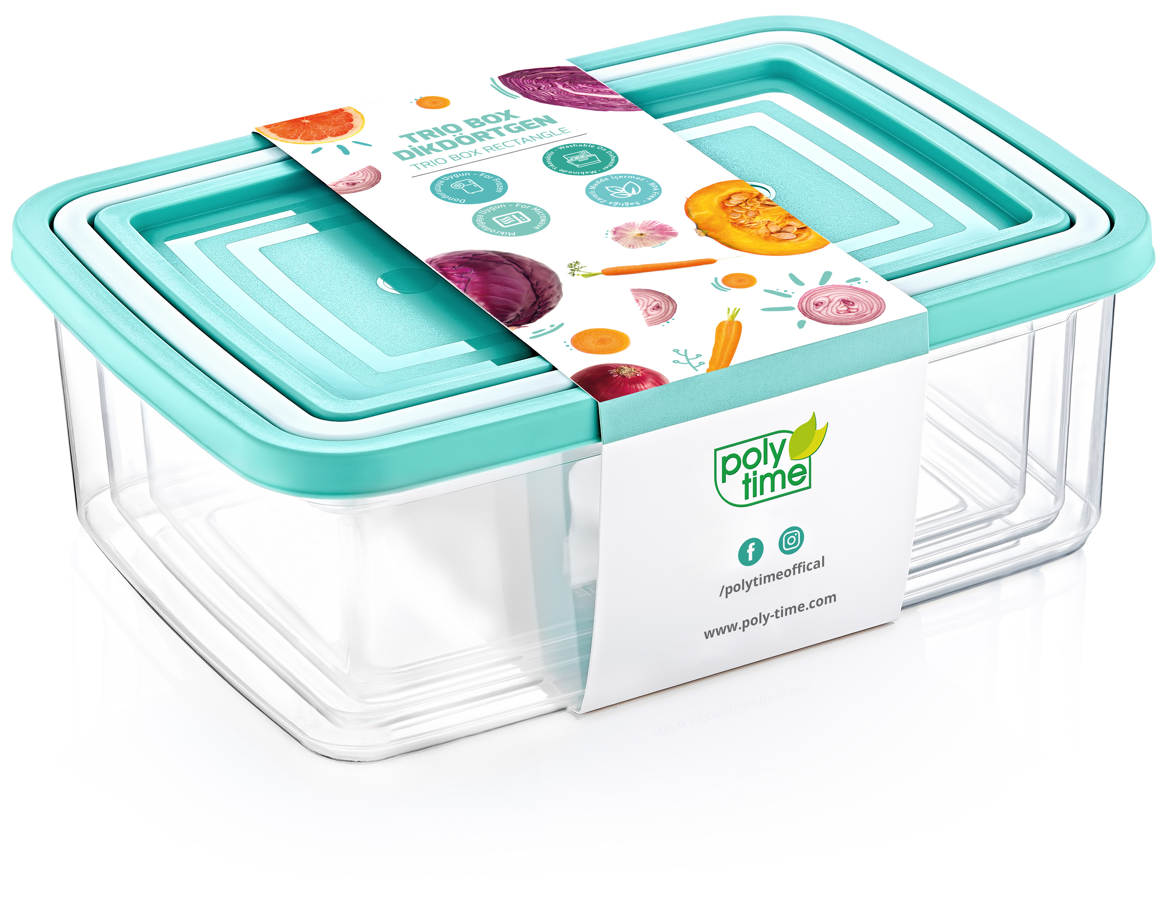 Trio Box  Rectangle | Label Design