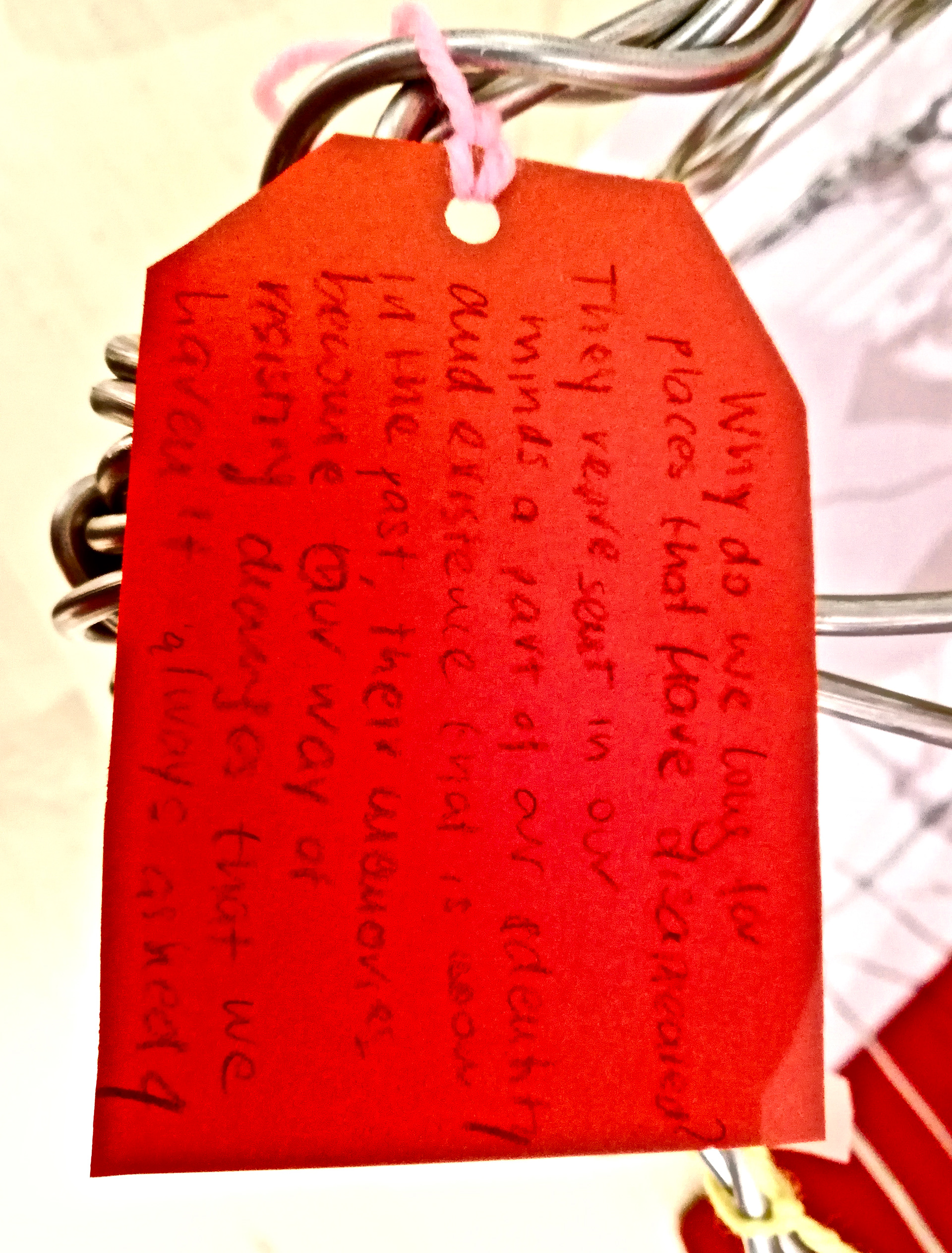 "Make me a Home" Installation: a tag response.