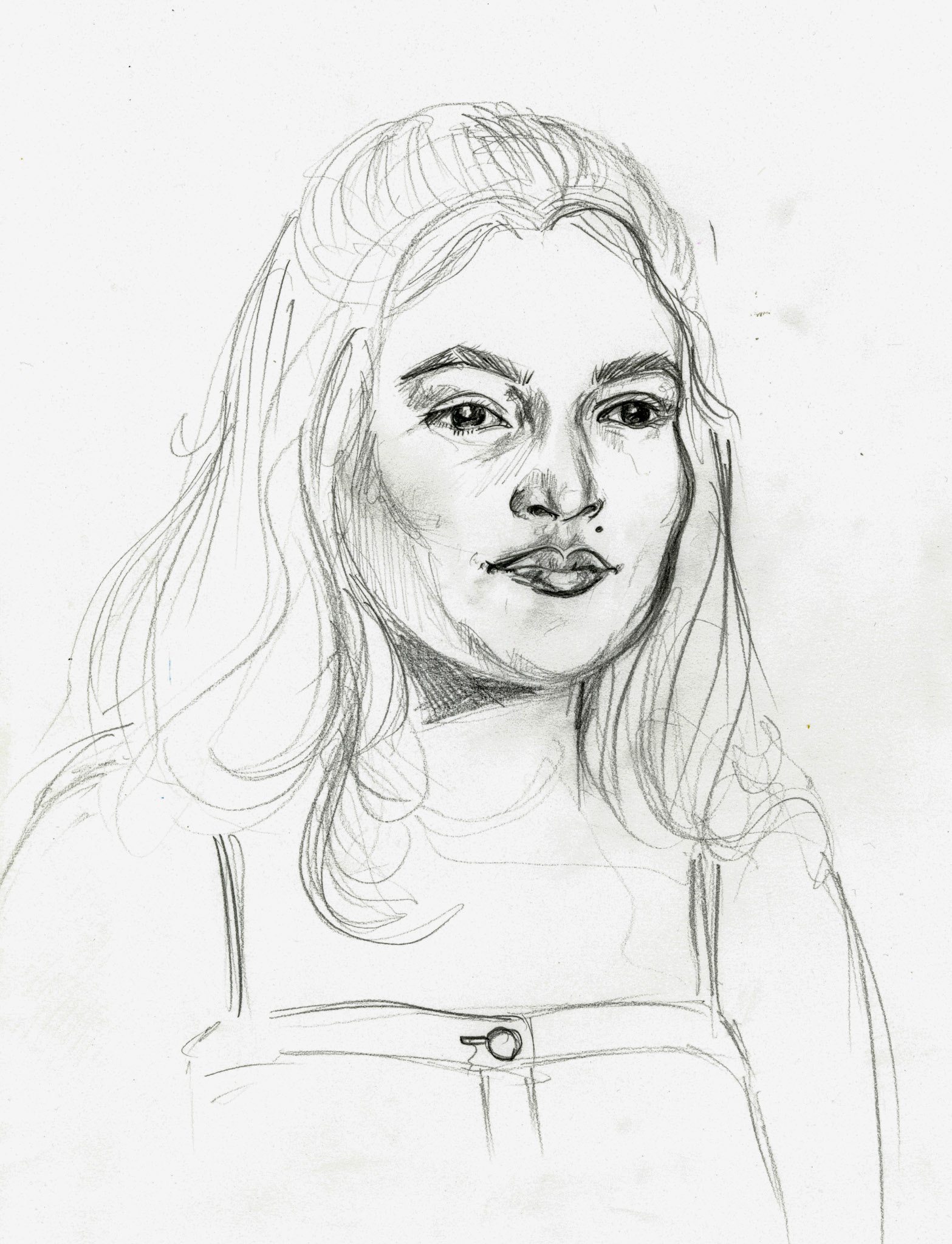 'Sonali', graphite on paper, A4, 2016