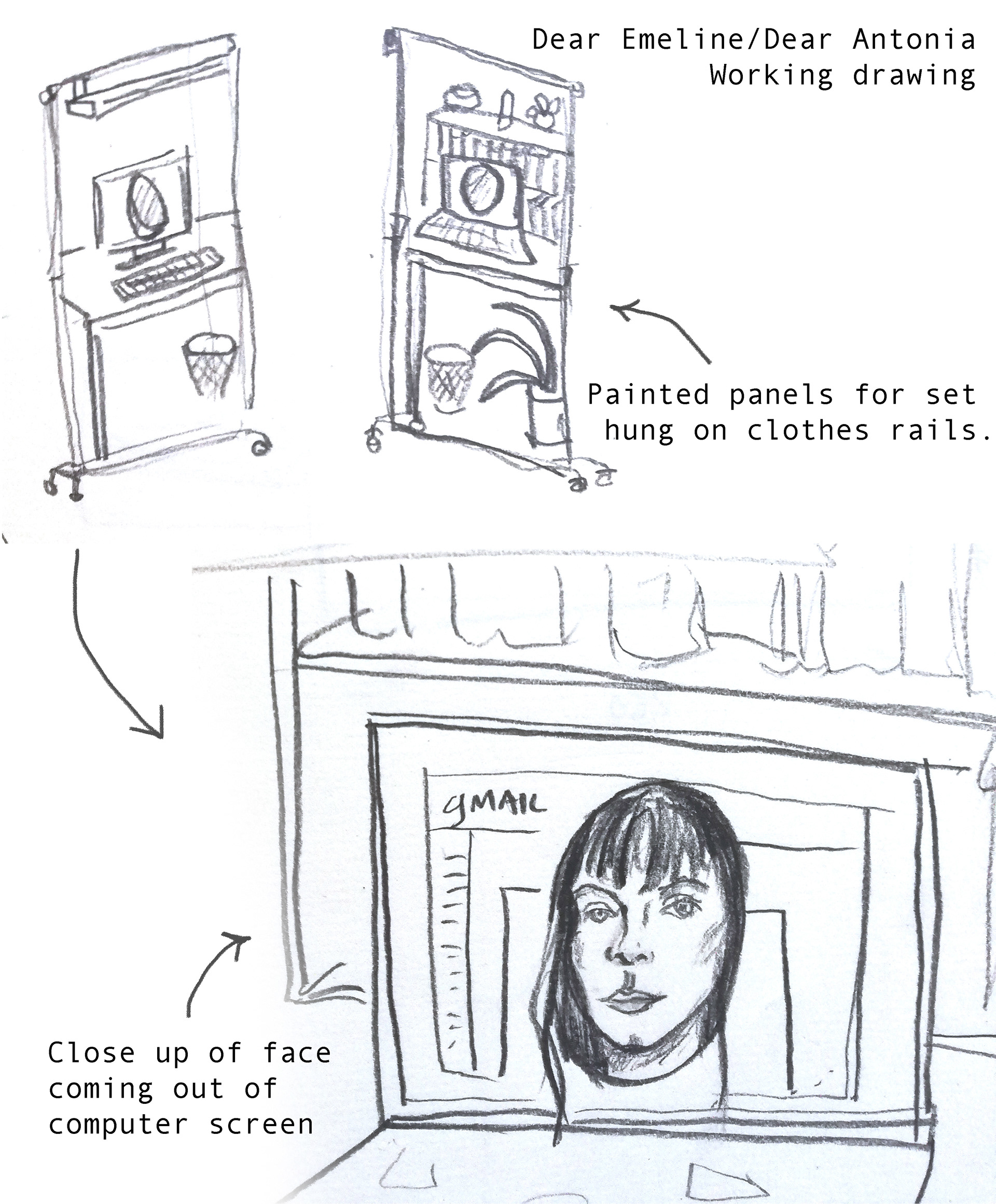 Working drawing the panel designs