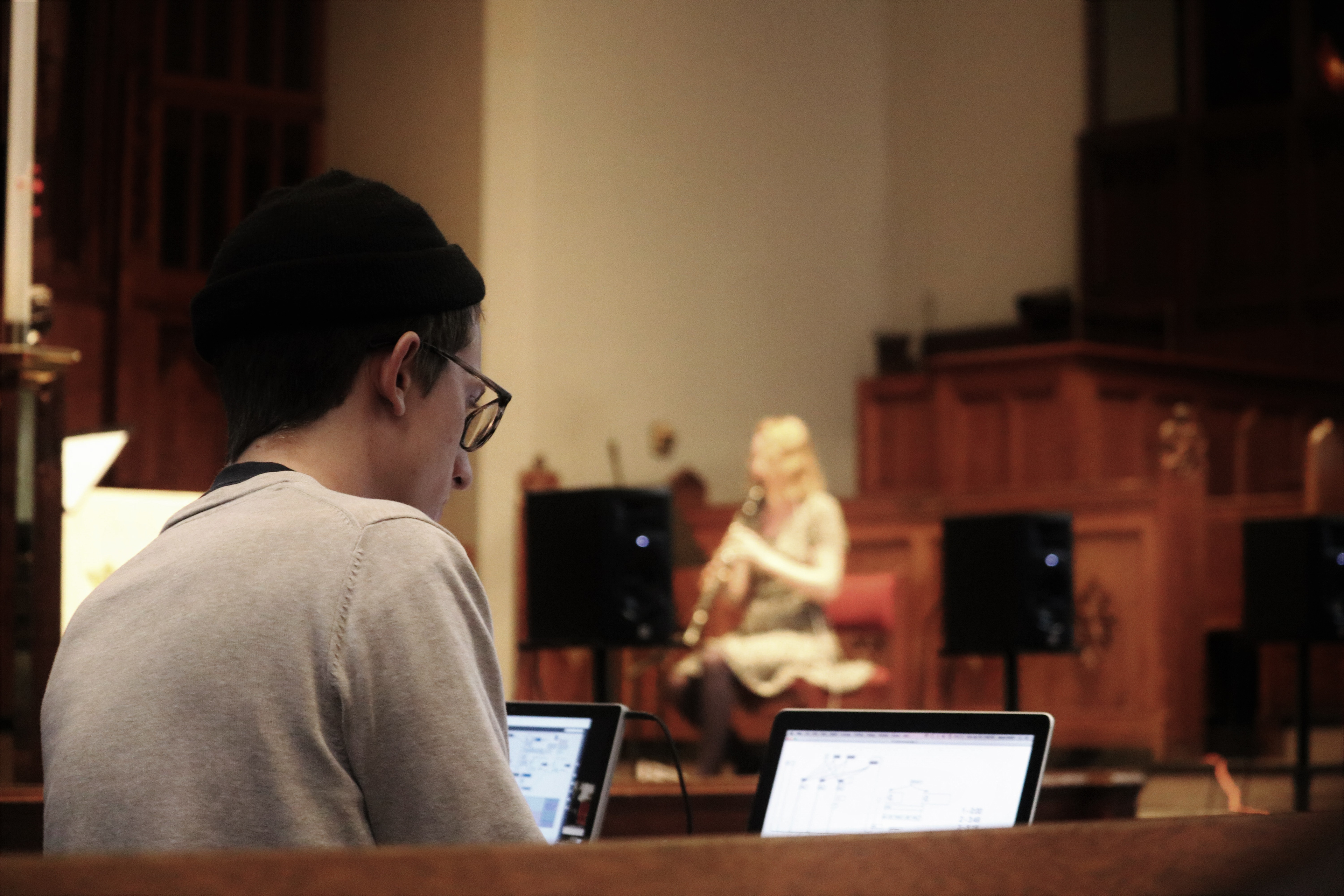 helping w/ electronics for my friend André Mestre's concert