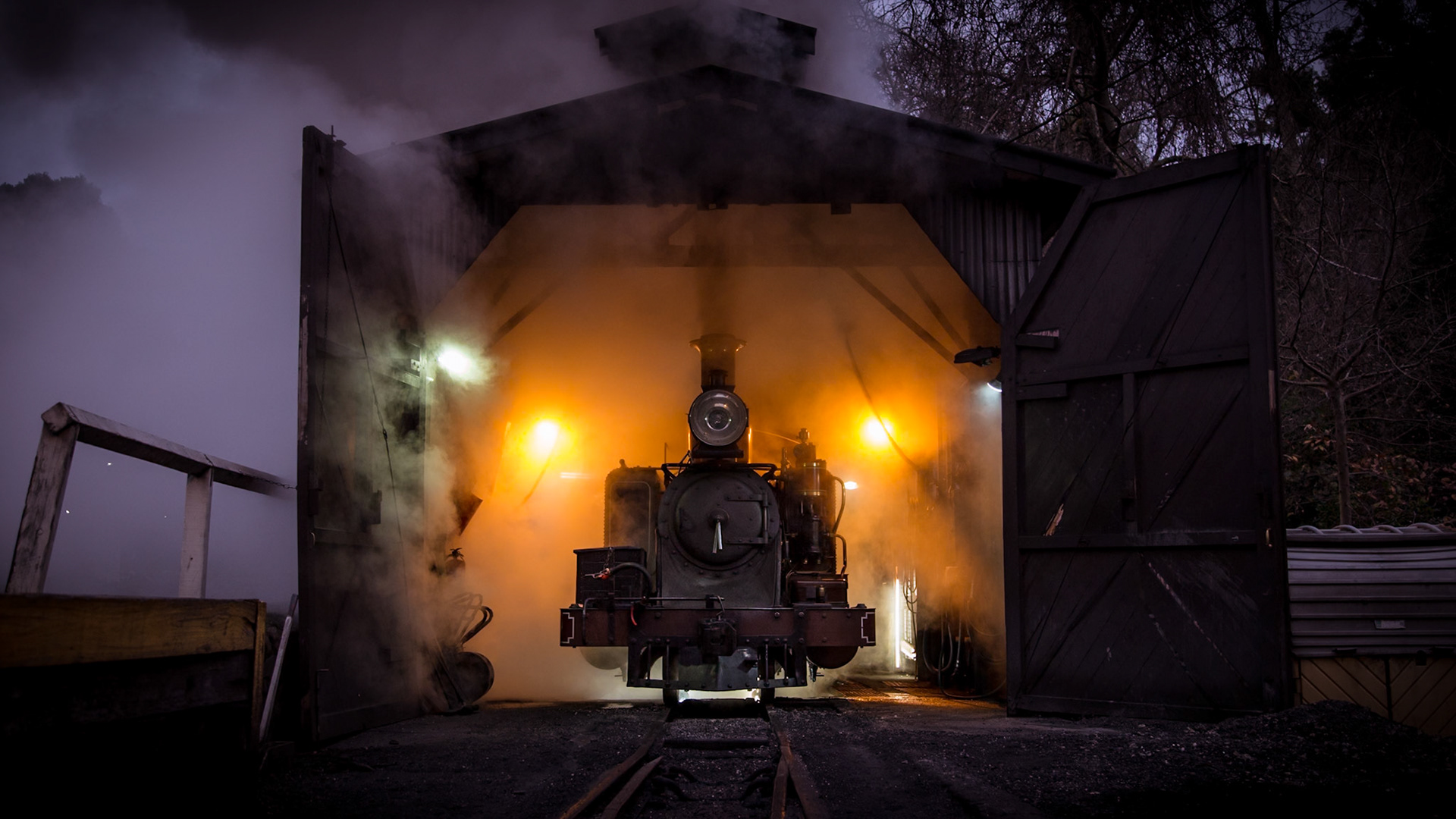 With the sun still hiding below the horizon, 12A prepares for its day ahead with a wood collection special to Gembrook.