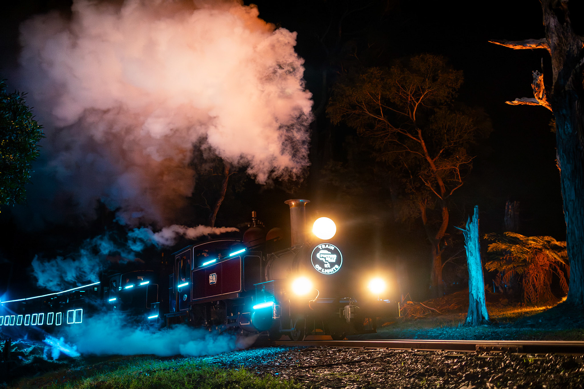 About half way up the climb from Cockatoo to Gembrook, 12A and 7A split the silent air as they charge east through Fielder. Adorned with a basic lighting rig, the two NAs were substituting for the NGG: offering a rare opportunity to photograph double-headed NAs to Gembrook.