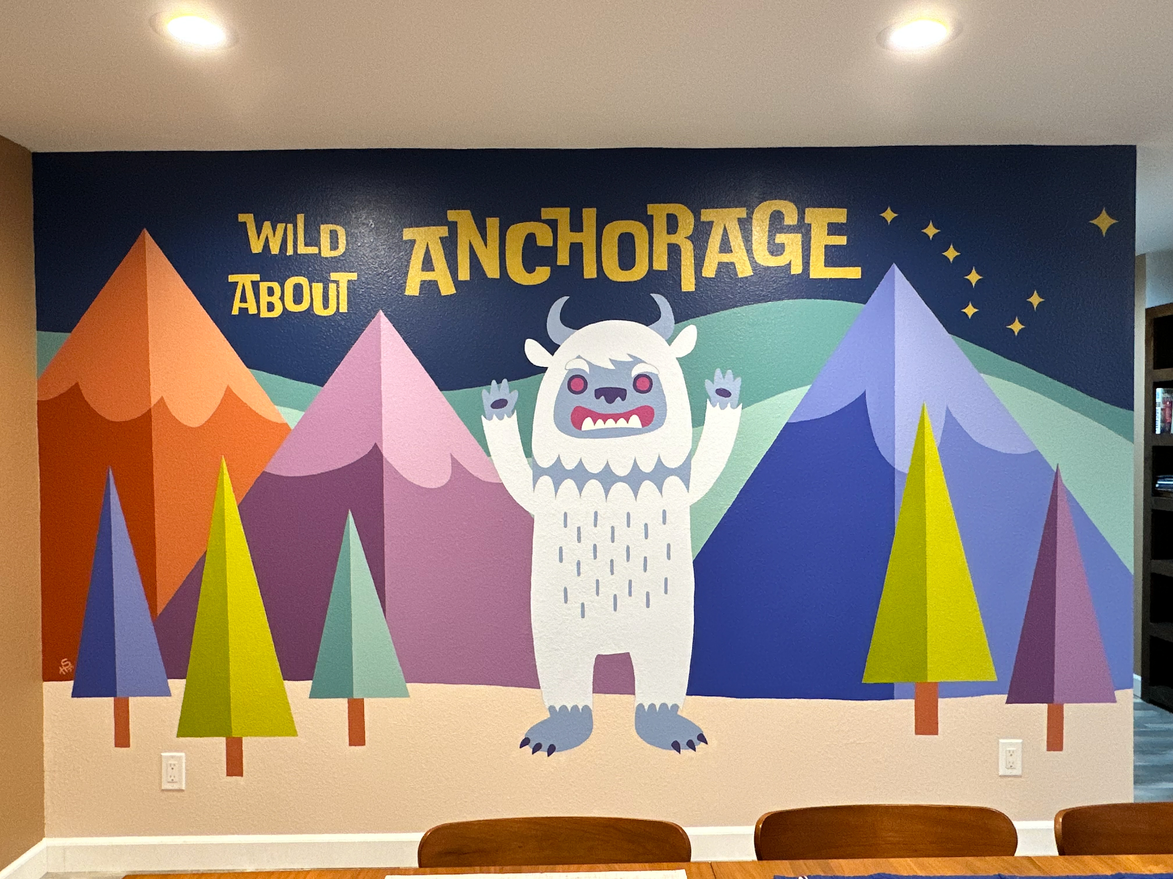 Final product! 12' x 8' wall