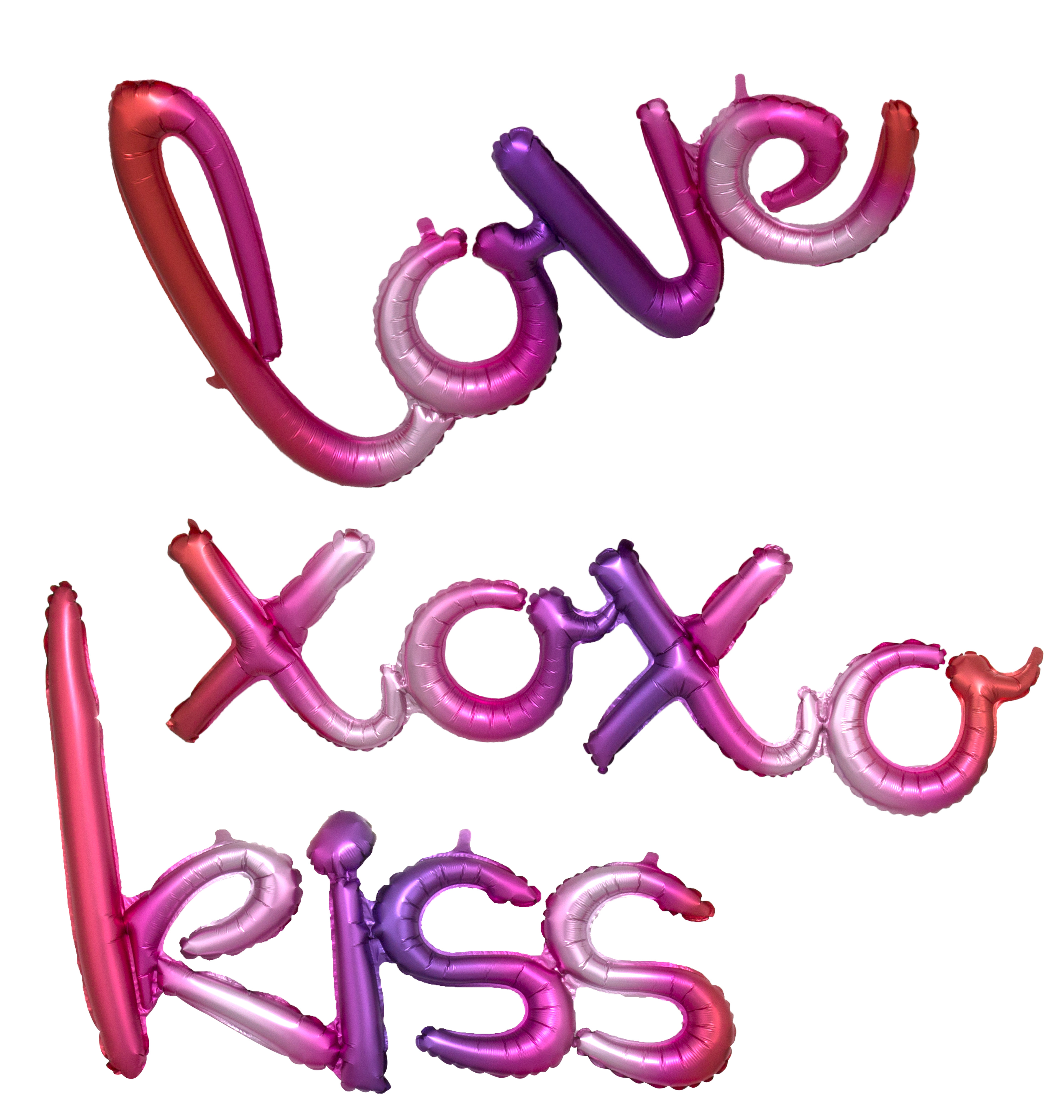 Ombre Valentine Phrase Balloons