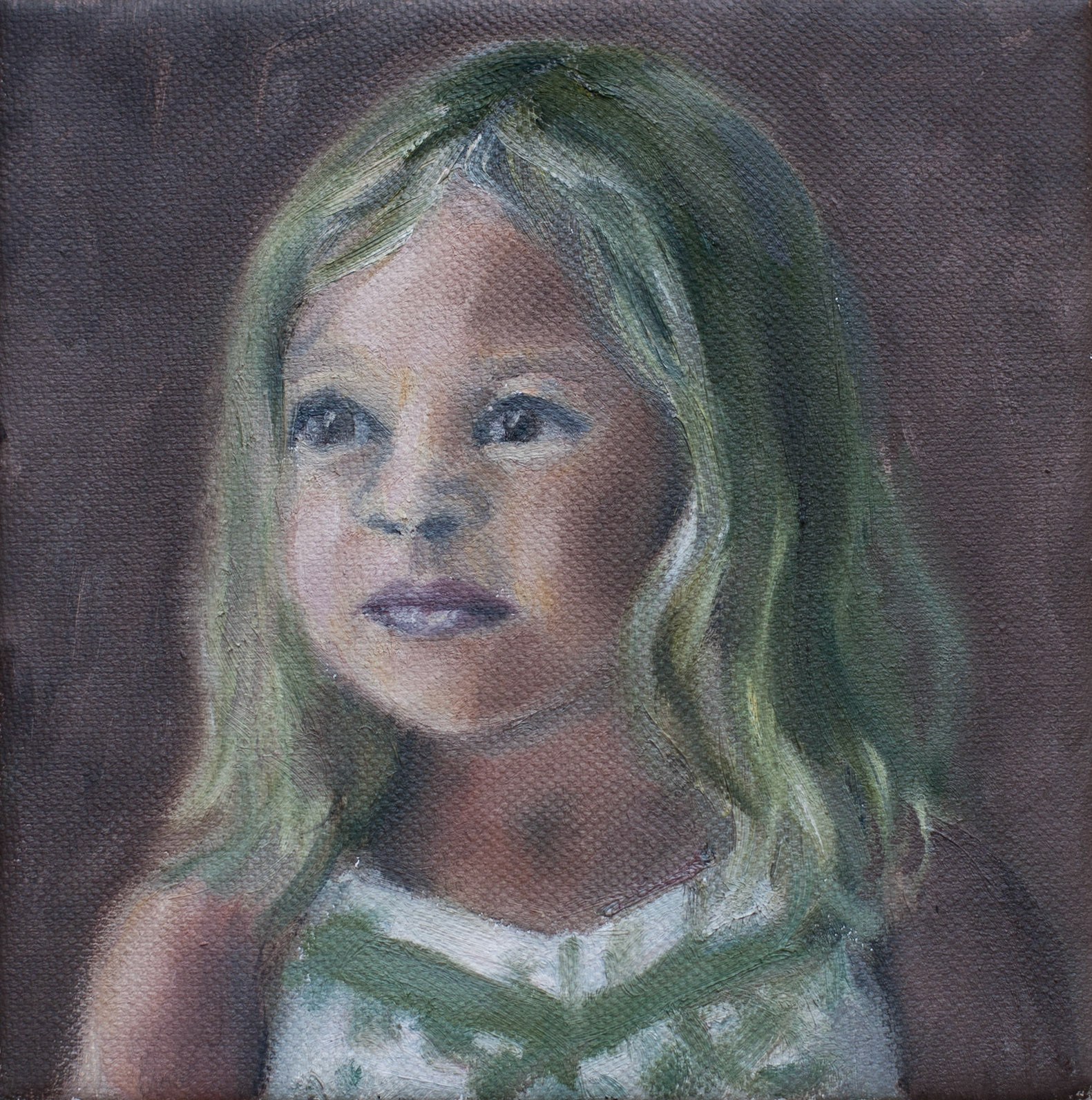 Oil on canvas, 6 x 6 in., private collection