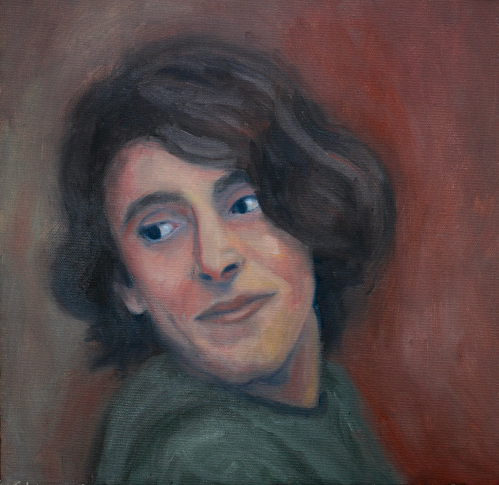 Oil on canvas, 12 x 12 in., Private collection