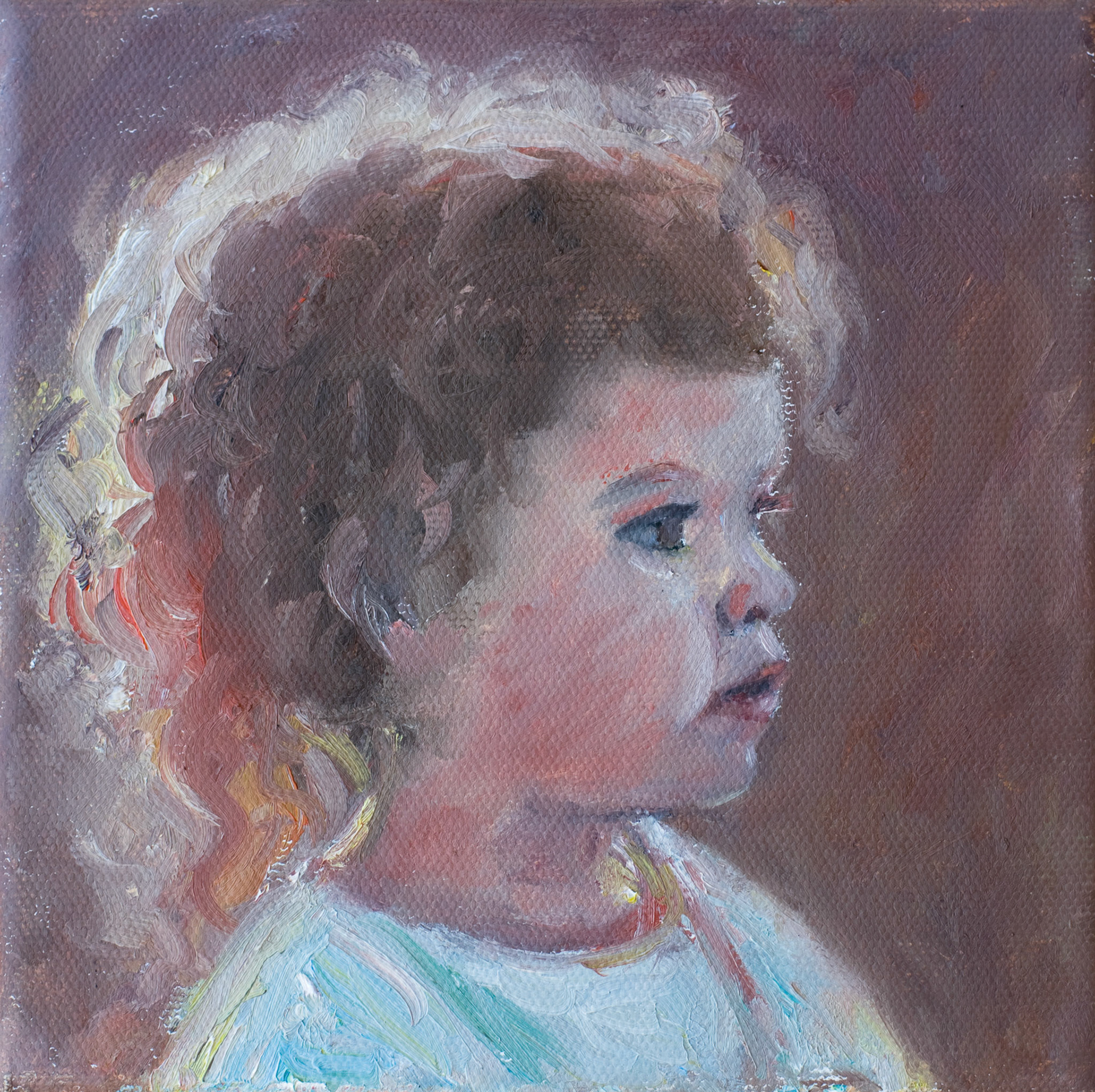 Oil on canvas, 6 x 6 in., private collection