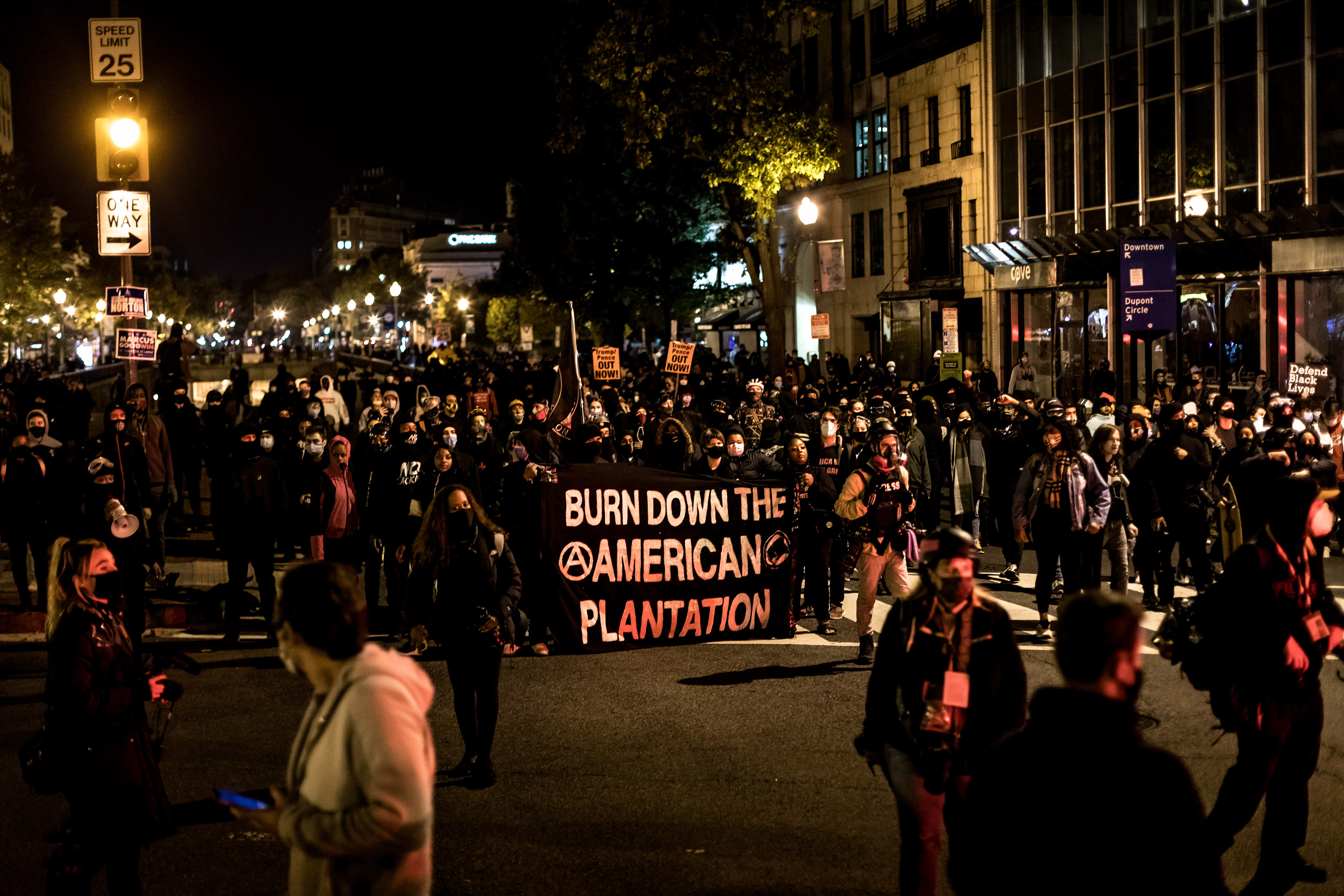 Election night November 4, 2020 Dupont Circle, DC (Shedrick Pelt)