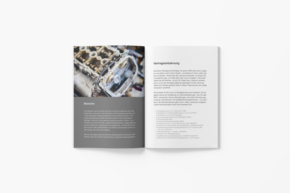 Beispiel für Corporate Design Imagebroschüre
