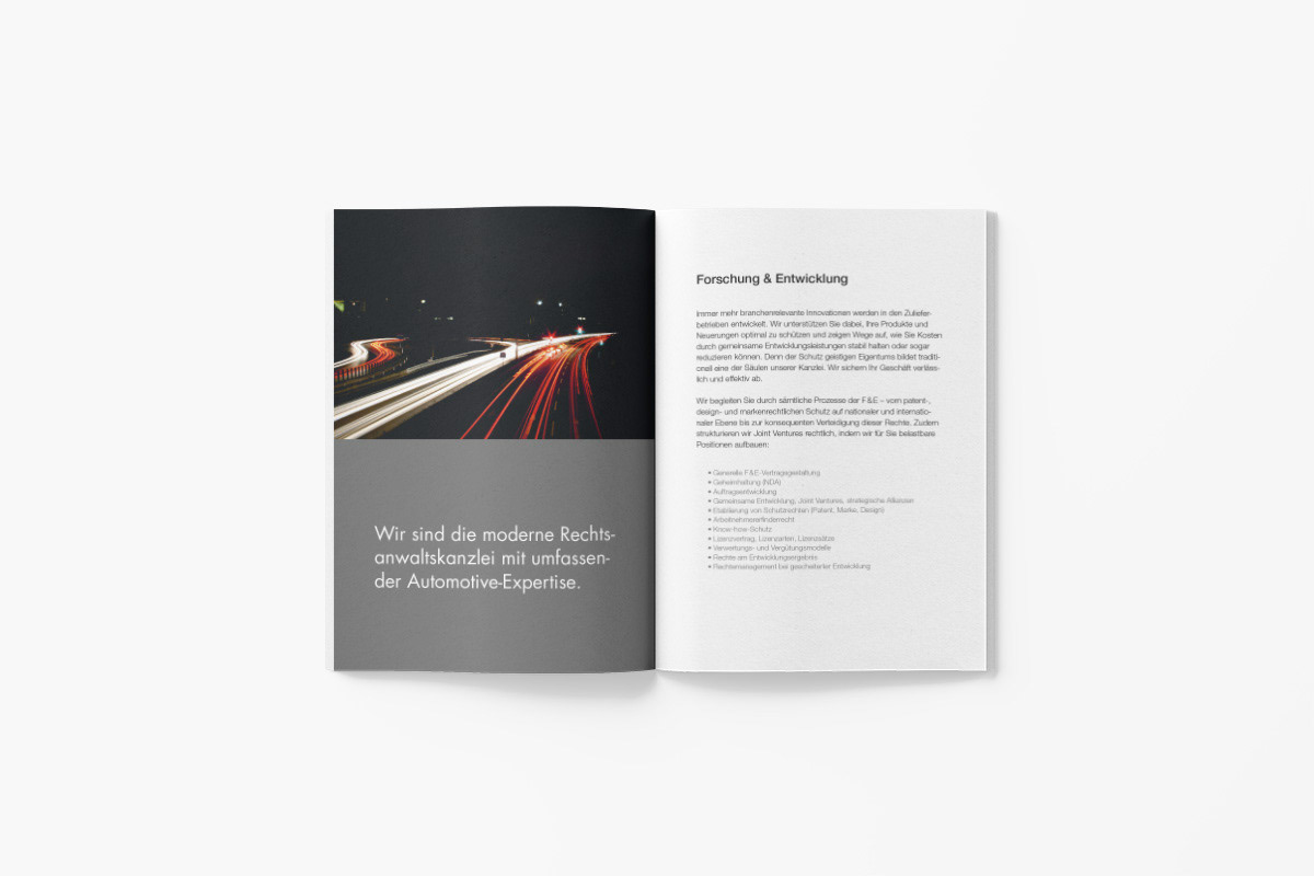 Beispiel für Corporate Design Imagebroschüre