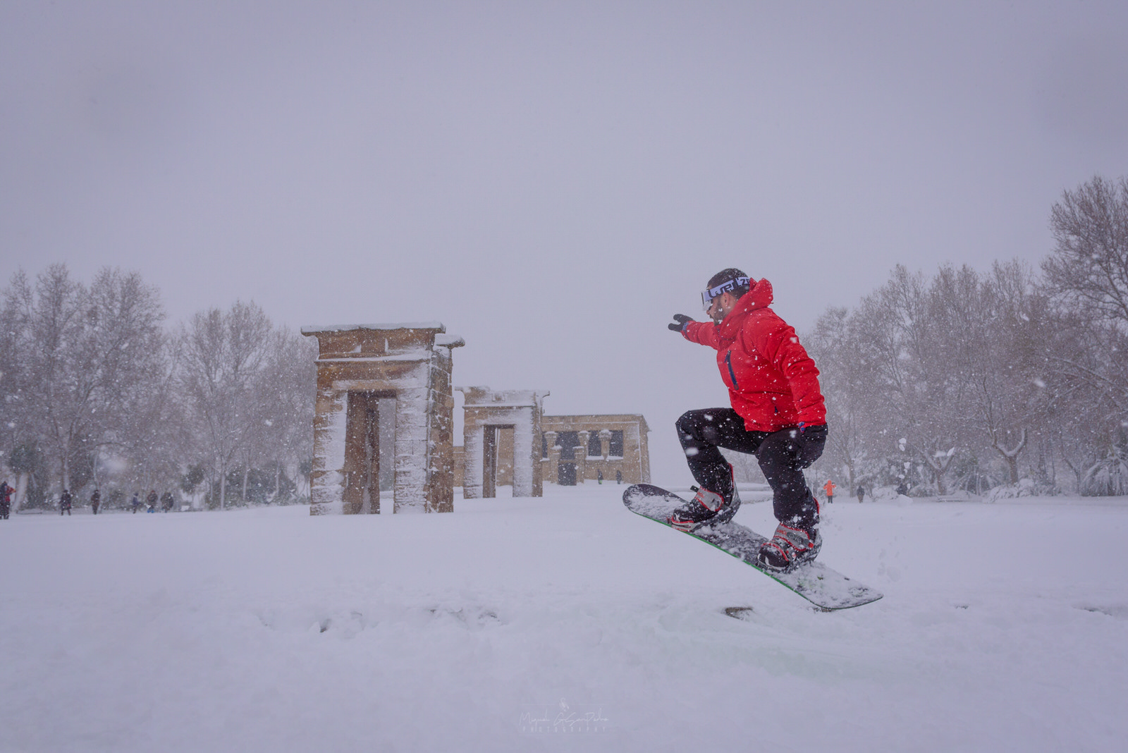 Snowboard en el Templo de Debod!!