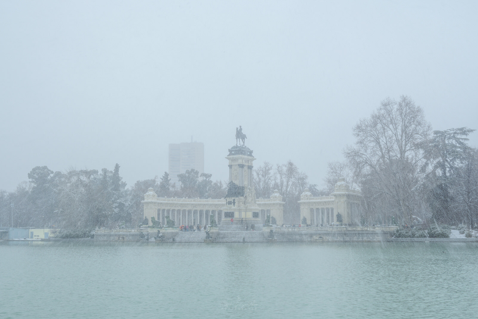 Estanque Grande de El Retiro. Monumento a Alfonso XII