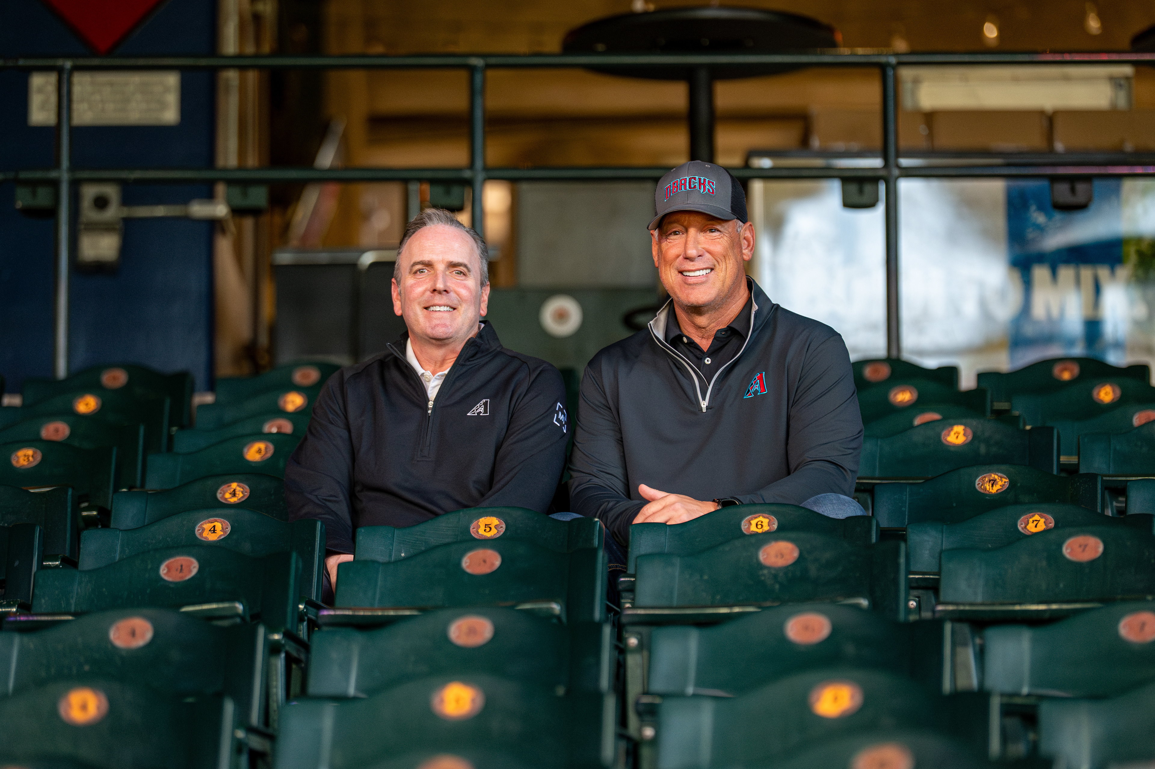 Diamondback CEO Derrick Hall and MLB Hall of Famer Luis Gonzalez "Gonzo"