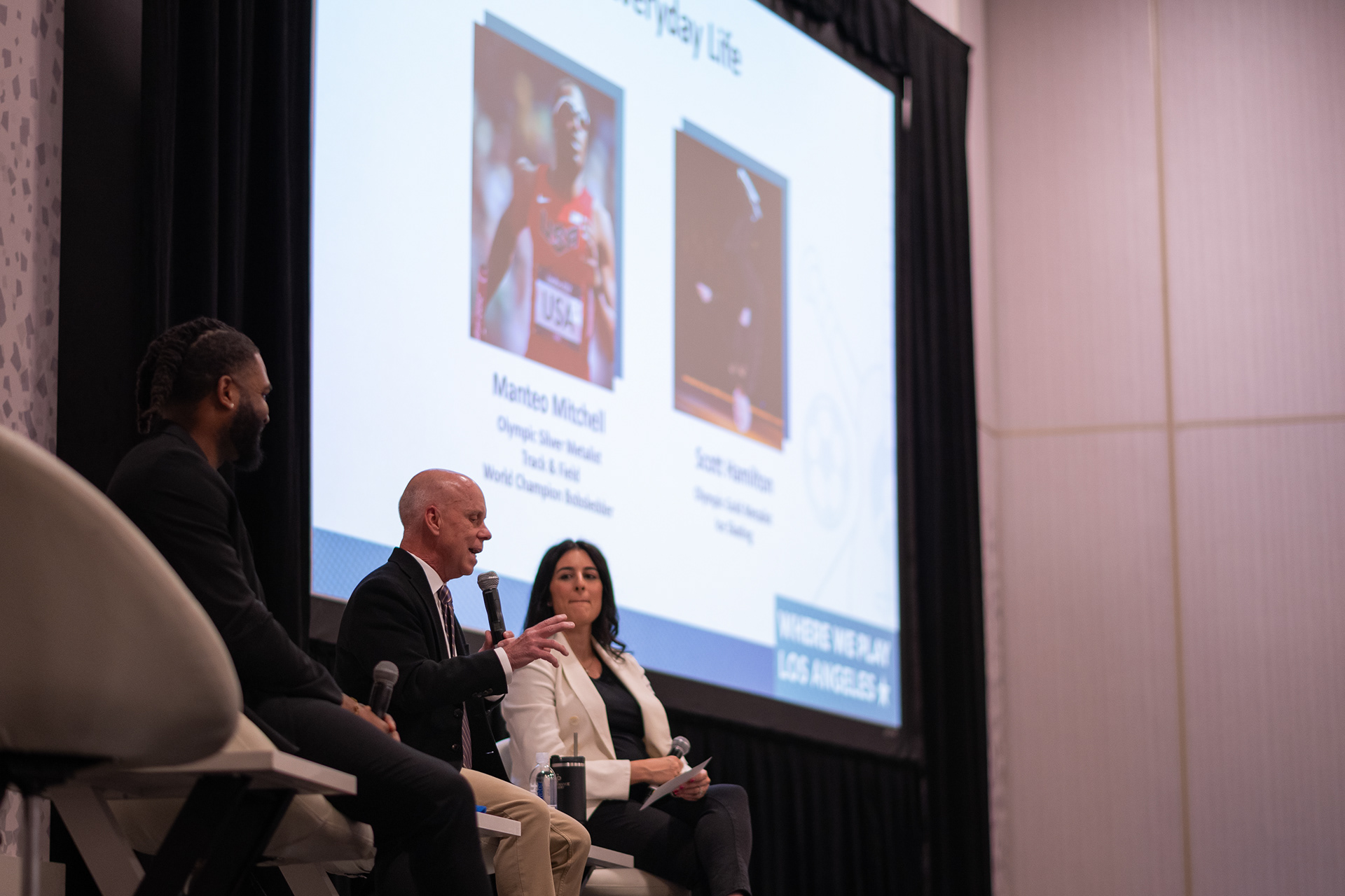 American Bobsledder - Manteo Mitchell & 1984 Olympic Champion - Scott Hamilton