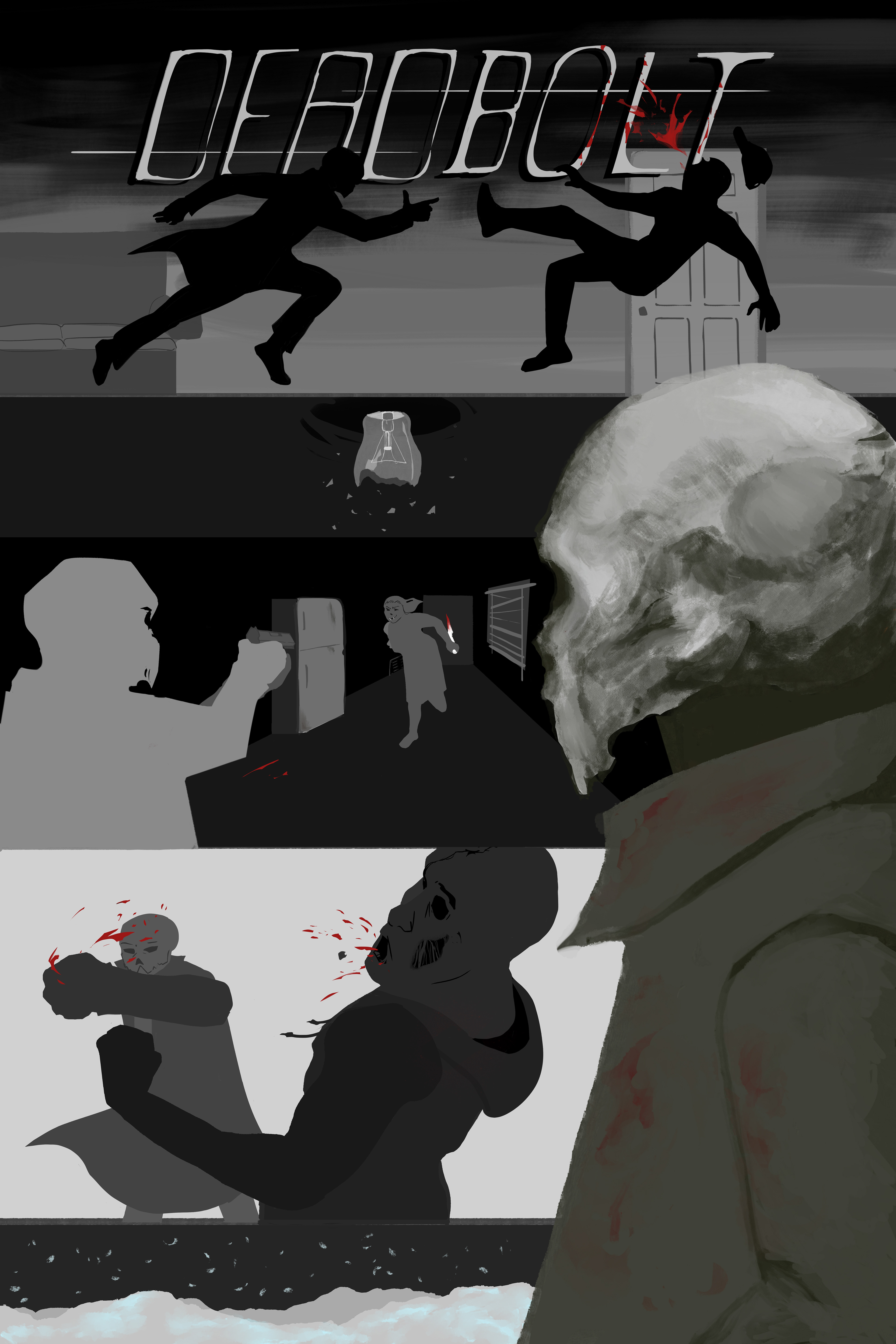 Poster of the game Deadbolt by Hopoo Games, done digitally. This was done for a school project.