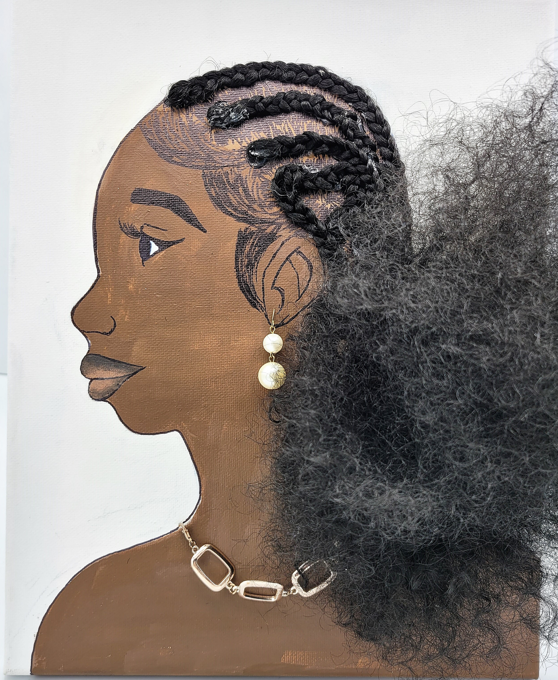 Alyssa Billings | I Am Not Hair | Mixed medium | 12x16
