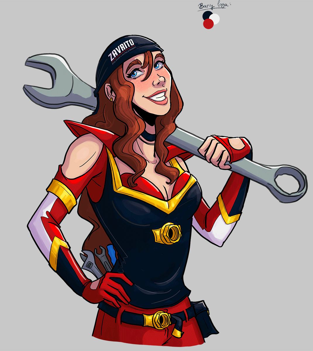 Handy heroine designed as a mascot for ZAVRITO company.