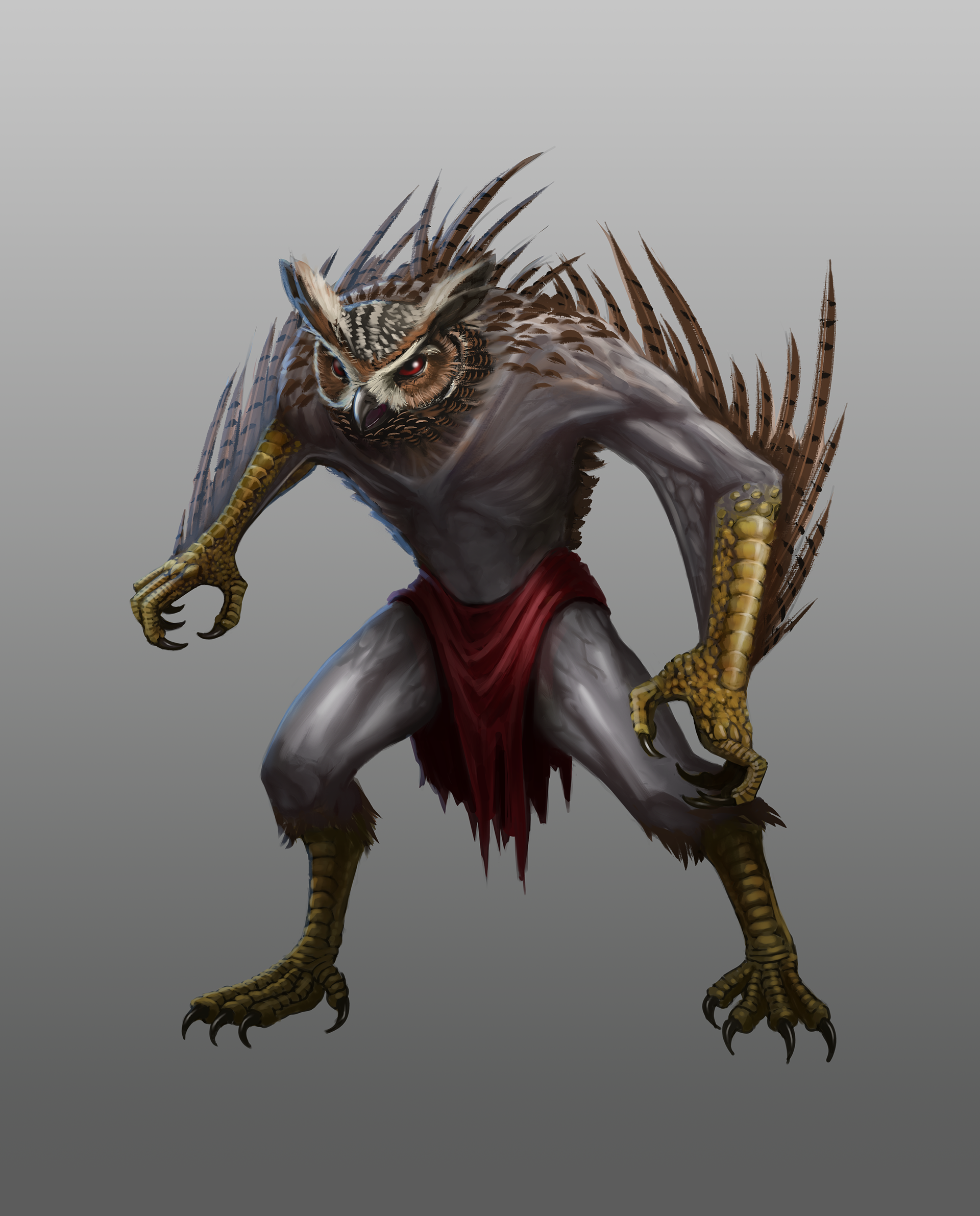 Alpha Wereowl Concept (Commission)