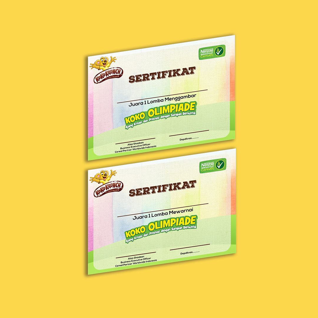a competition campaign from Koko Krunch, Koko Olympiade 2018, an event of creation and achievement with a nutritious breakfast