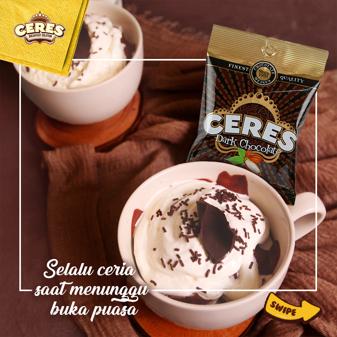 Social media content for Ceres chocolate brand