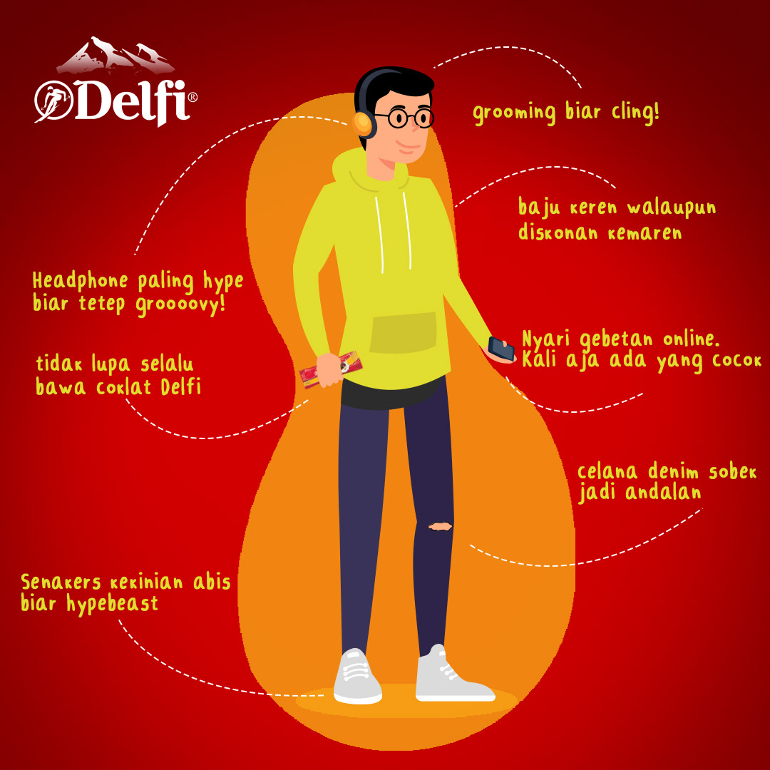 Social media content for the Delfi chocolate brand