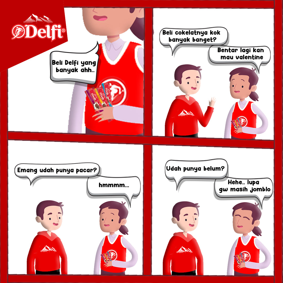 Social media content for the Delfi chocolate brand