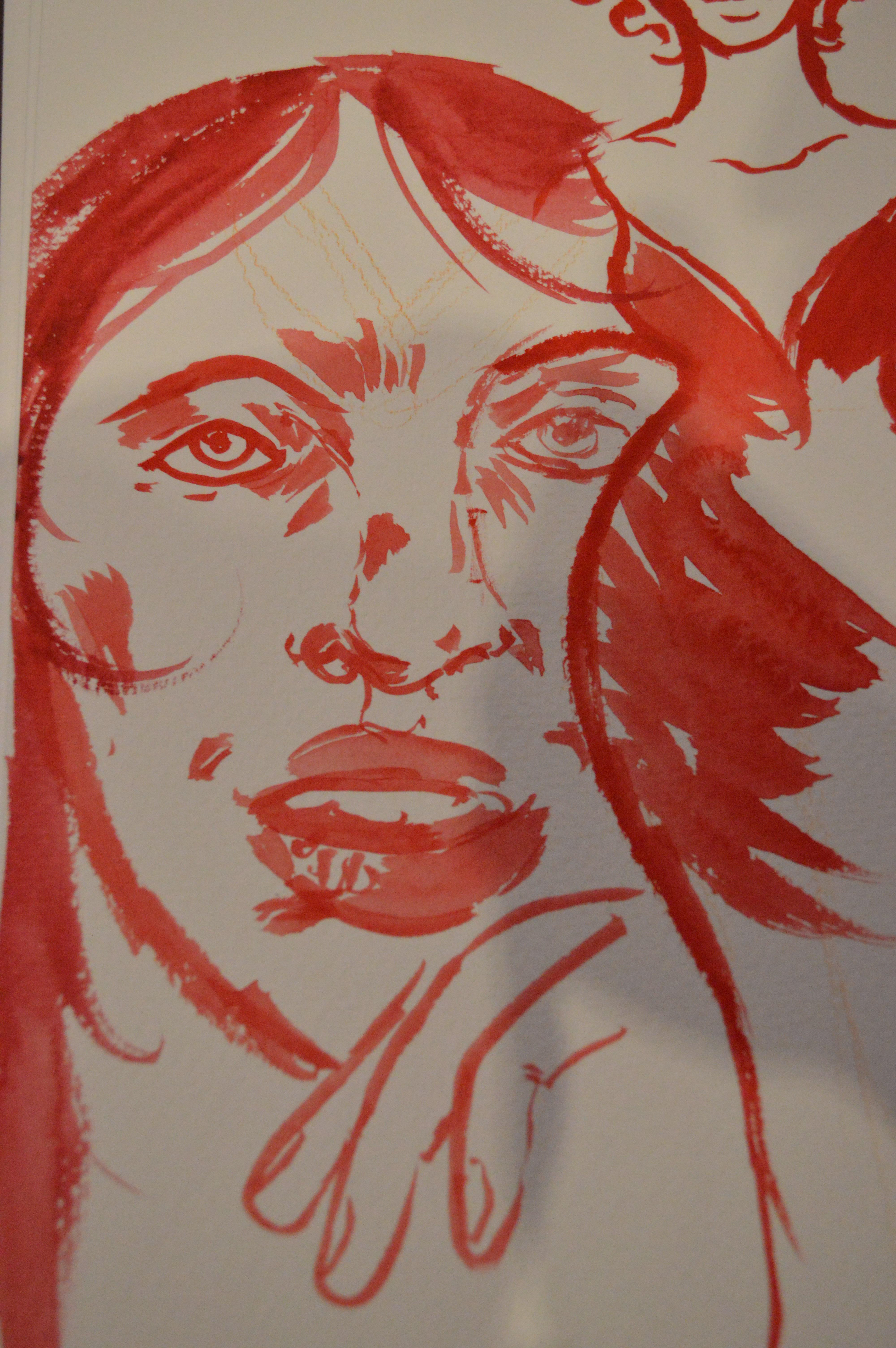 red watercolours - Deborah Ajia