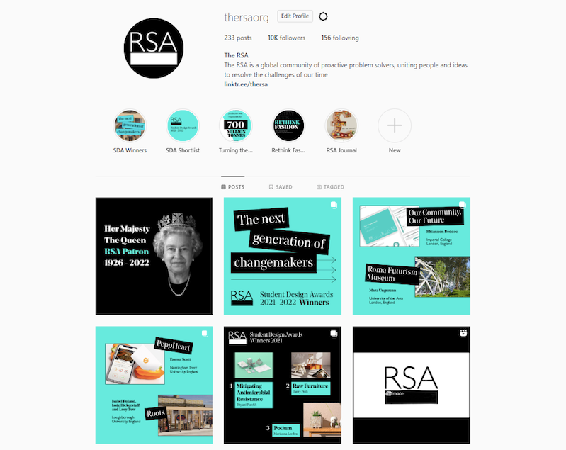 RSA Org Instagram 10,000 followers - Deborah Ajia Social Media Work - London