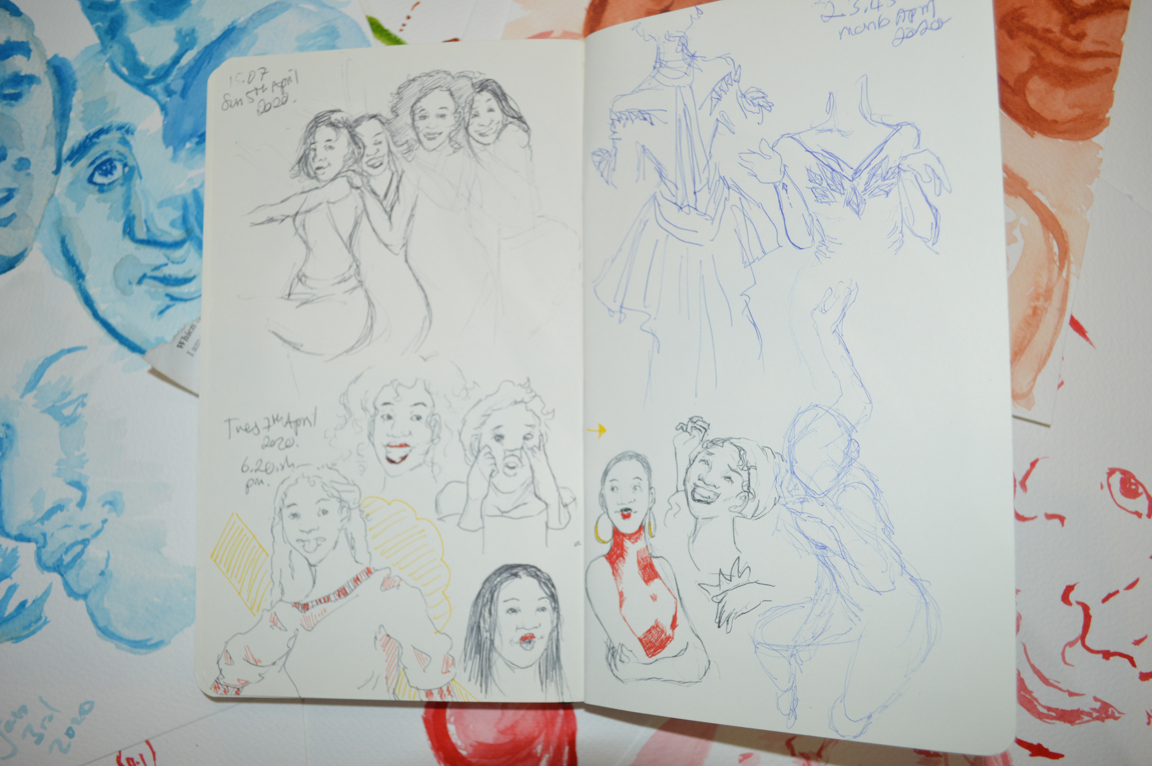 Biro paintings - Deborah Ajia Art