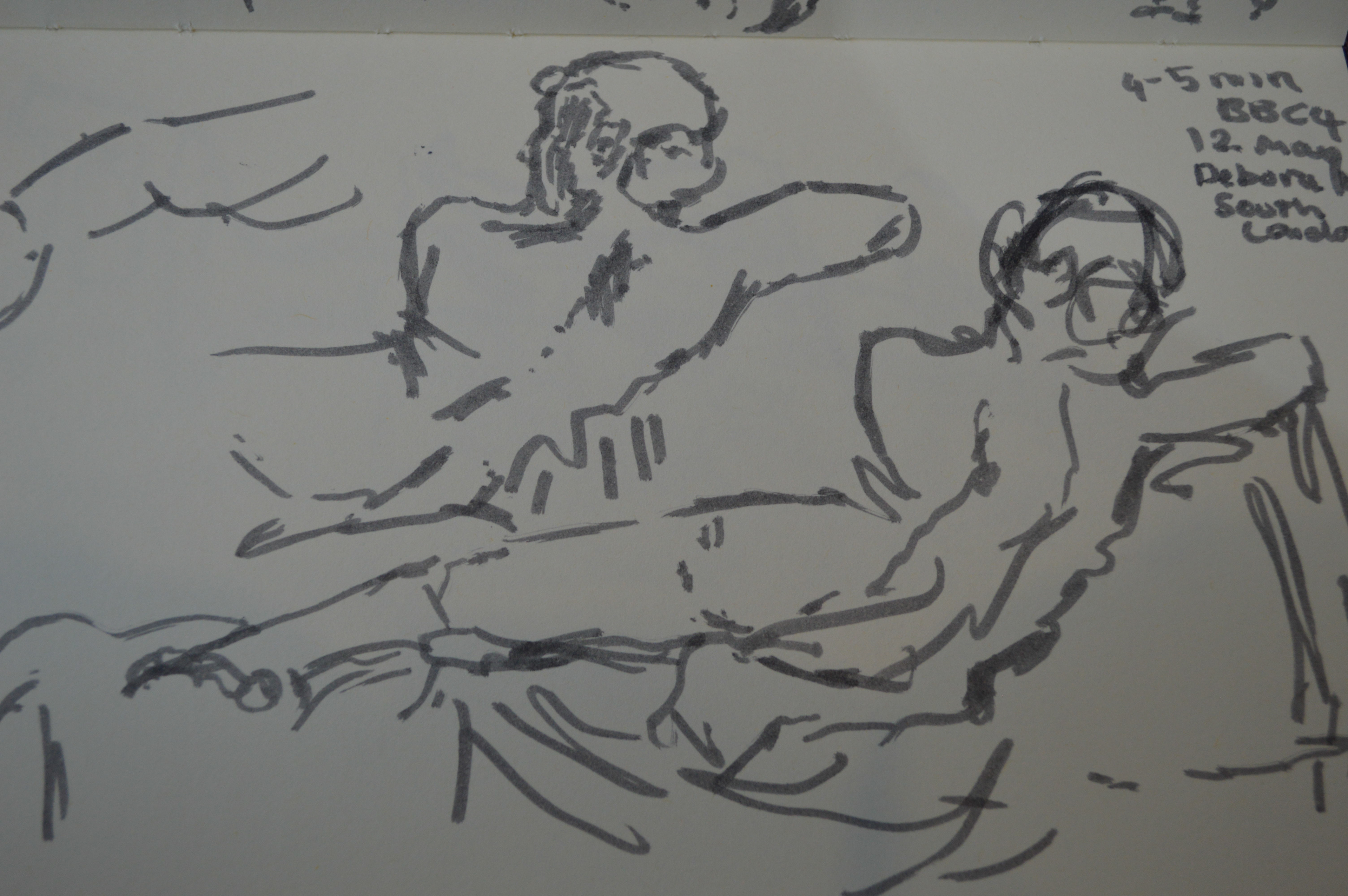 woman naked - life drawing - Deborah Ajia London artist
