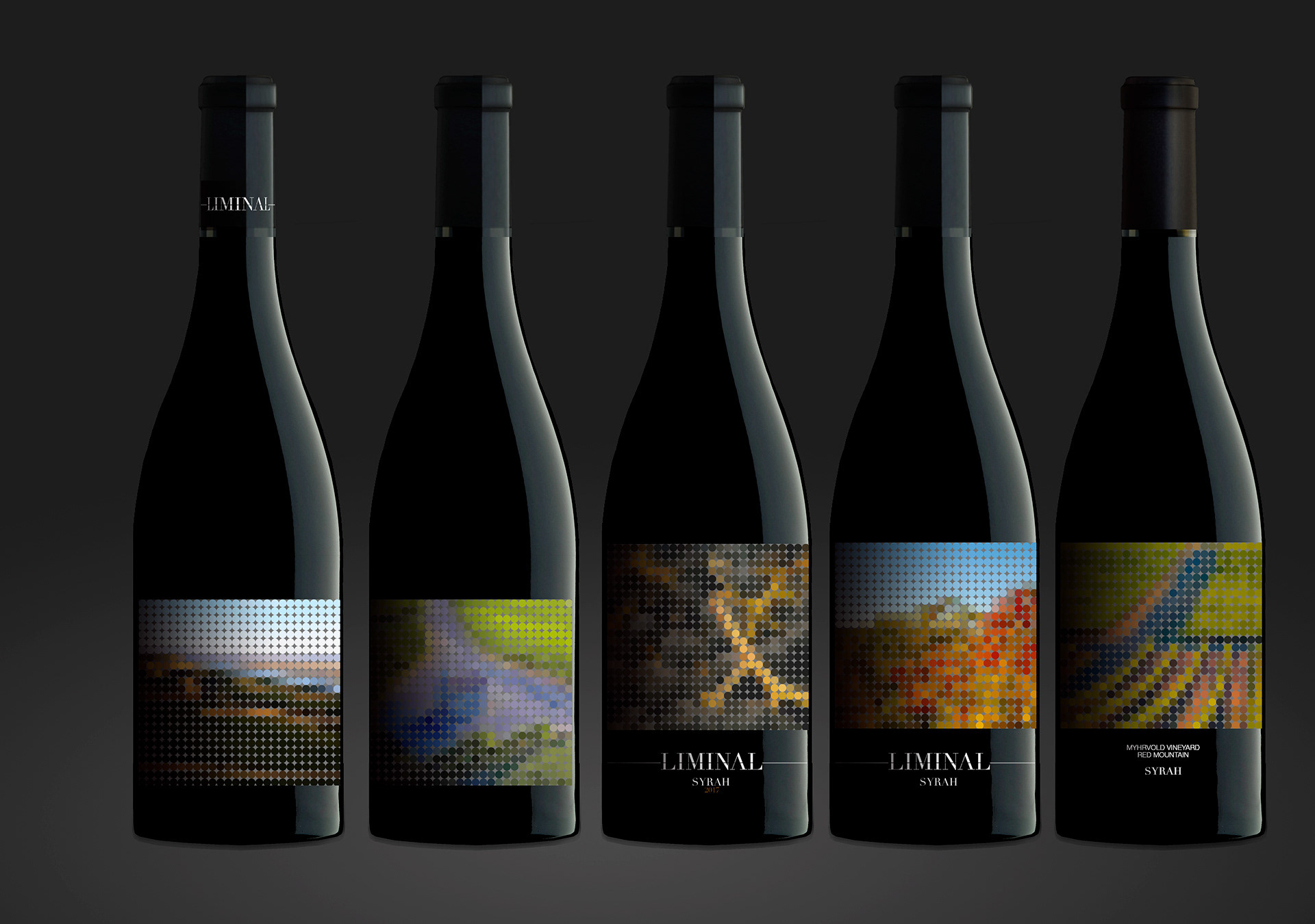 Liminal. Wine branding project exploring art and graphic design. Work completed while at boxwood.