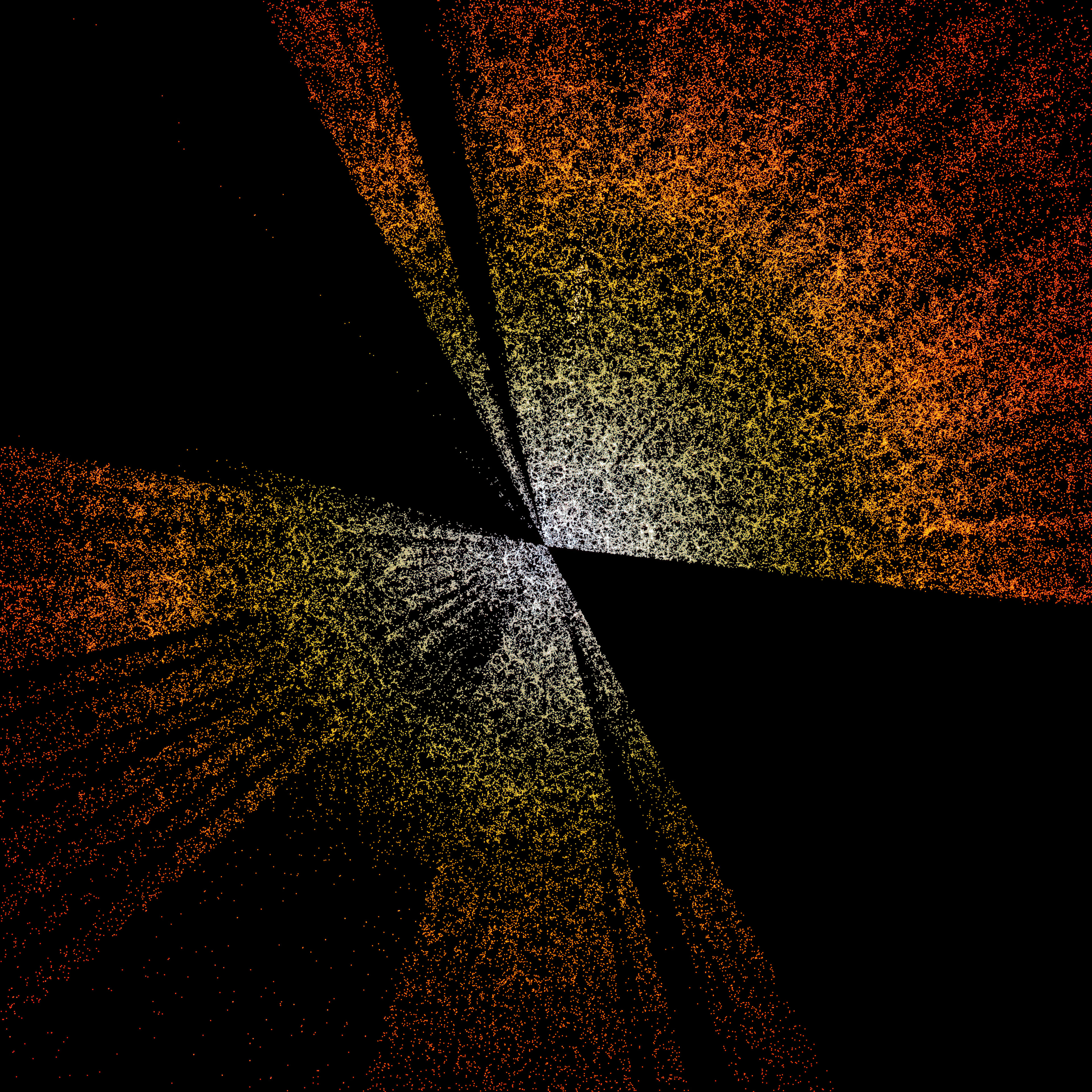 A slice through the 3D map of galaxies from DESI / Credit: D. Schlegel/Berkeley Lab using data from DESI Acknowledgment: Mahdi Zamani (NSF NOIRLab)